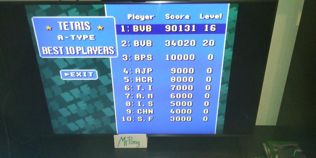Super Tetris 2 + Bombliss [A Type] [Level 0 Start] 90,131 points