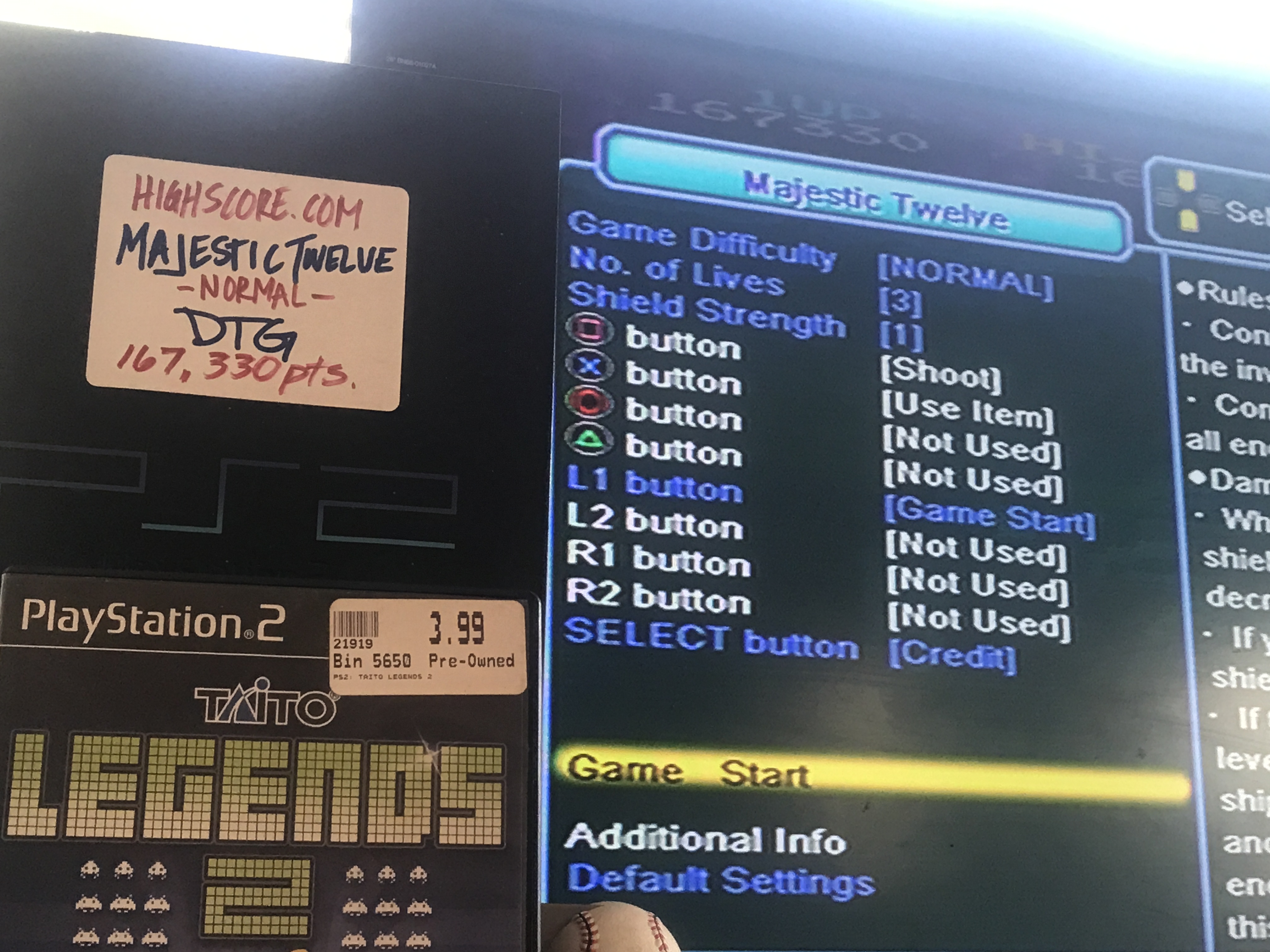 DeadThumbGamer: Taito Legends 2:  Majestic Twelve [Normal] (Playstation 2) 167,330 points on 2019-11-10 07:50:58