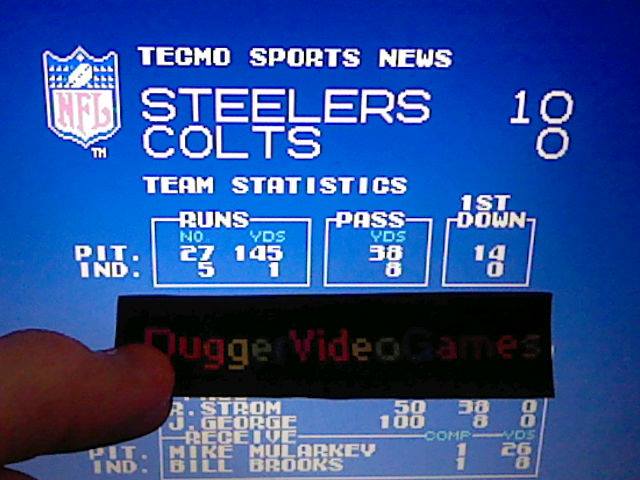 DuggerVideoGames: Tecmo Super Bowl [Least Yards Allowed In A Preseason Game] (NES/Famicom Emulated) 9 points on 2018-01-27 12:20:49