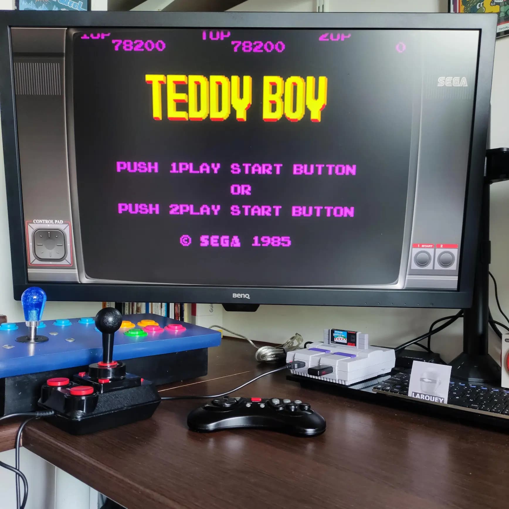 Larquey: Teddy Boy (Sega Master System Emulated) 78,200 points on 2022-07-07 07:30:35