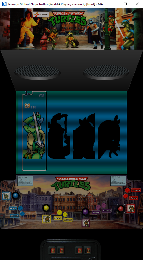 newportbeachgirl: Teenage Mutant Ninja Turtles [tmnt] (Arcade Emulated / M.A.M.E.) 73 points on 2022-03-14 18:05:56