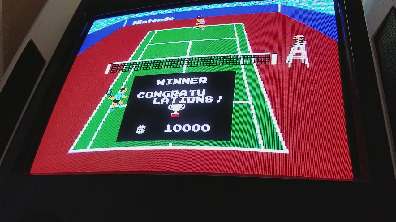 JES: Tennis: Level 1 [Games Won] (NES/Famicom Emulated) 24 points on 2017-12-01 18:01:39