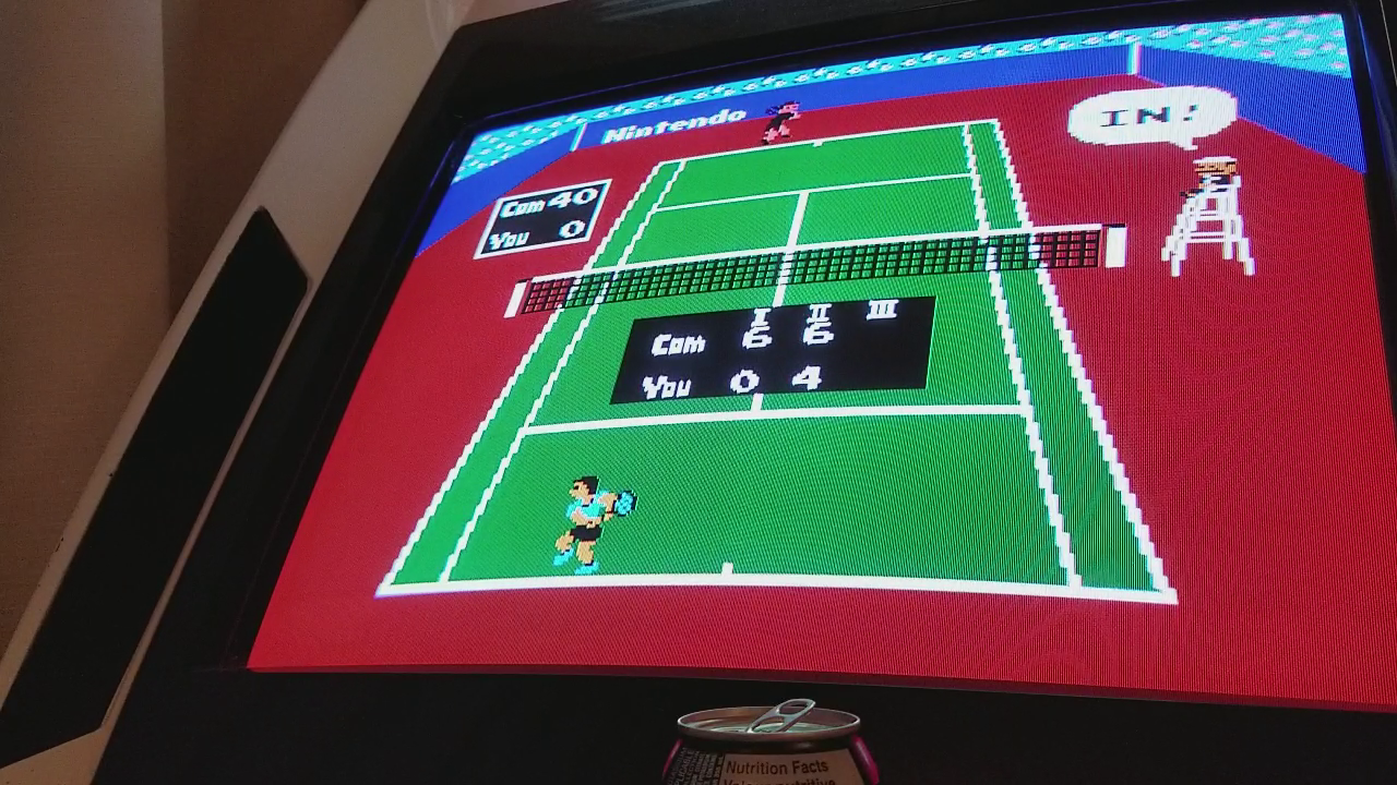 JES: Tennis: Level 5 [Games Won] (NES/Famicom Emulated) 4 points on 2017-12-04 13:03:38