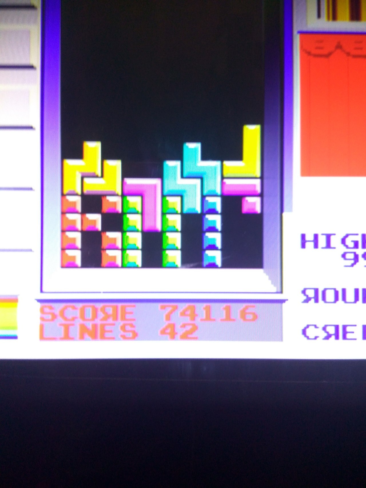 gralB: Tetris (Arcade) 74,116 points on 2019-05-30 20:42:46