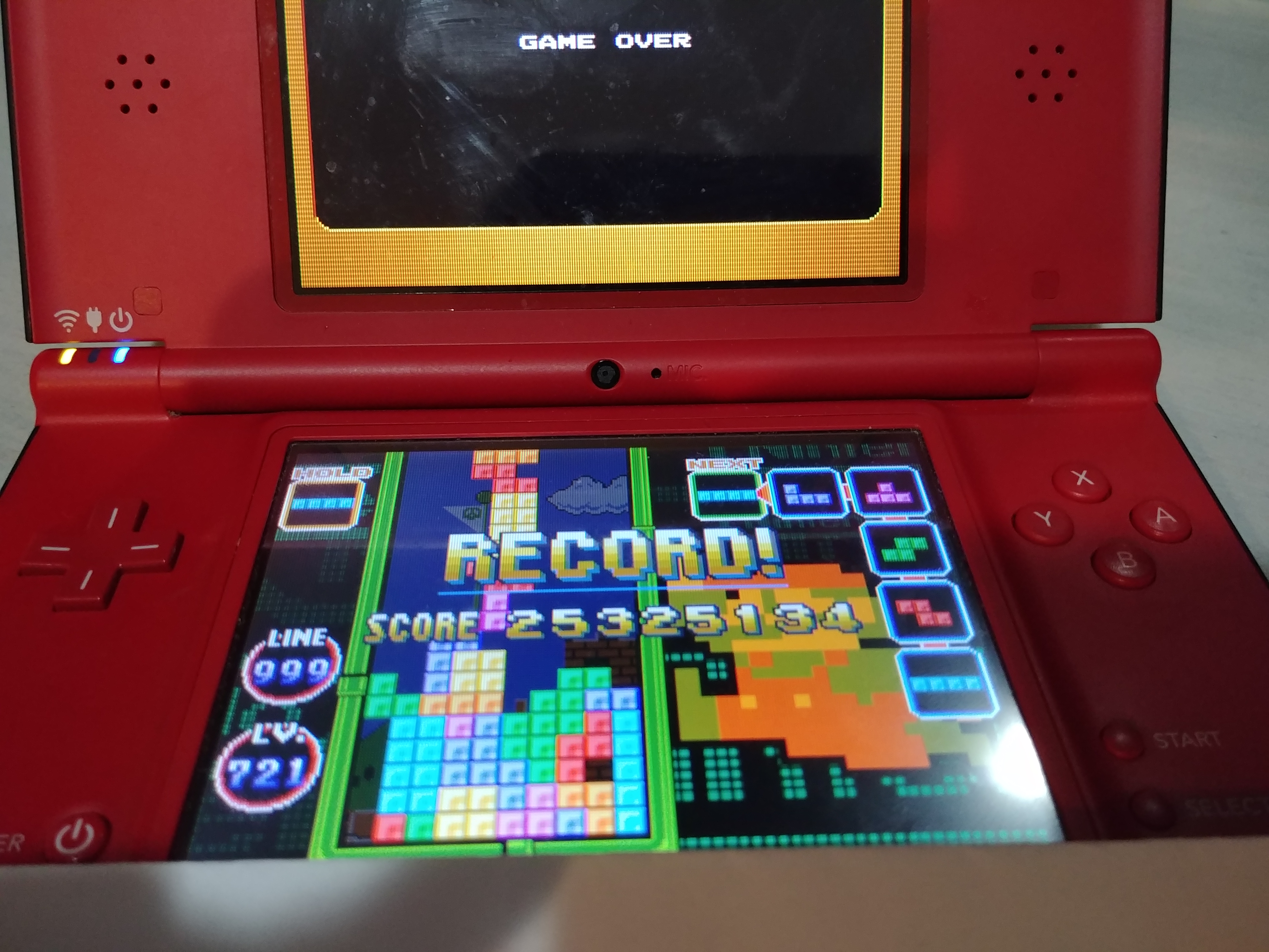 dicksoak: Tetris DS Standard/Marathon [Endless On] (Nintendo DS) 25,325,134 points on 2019-08-29 21:38:46