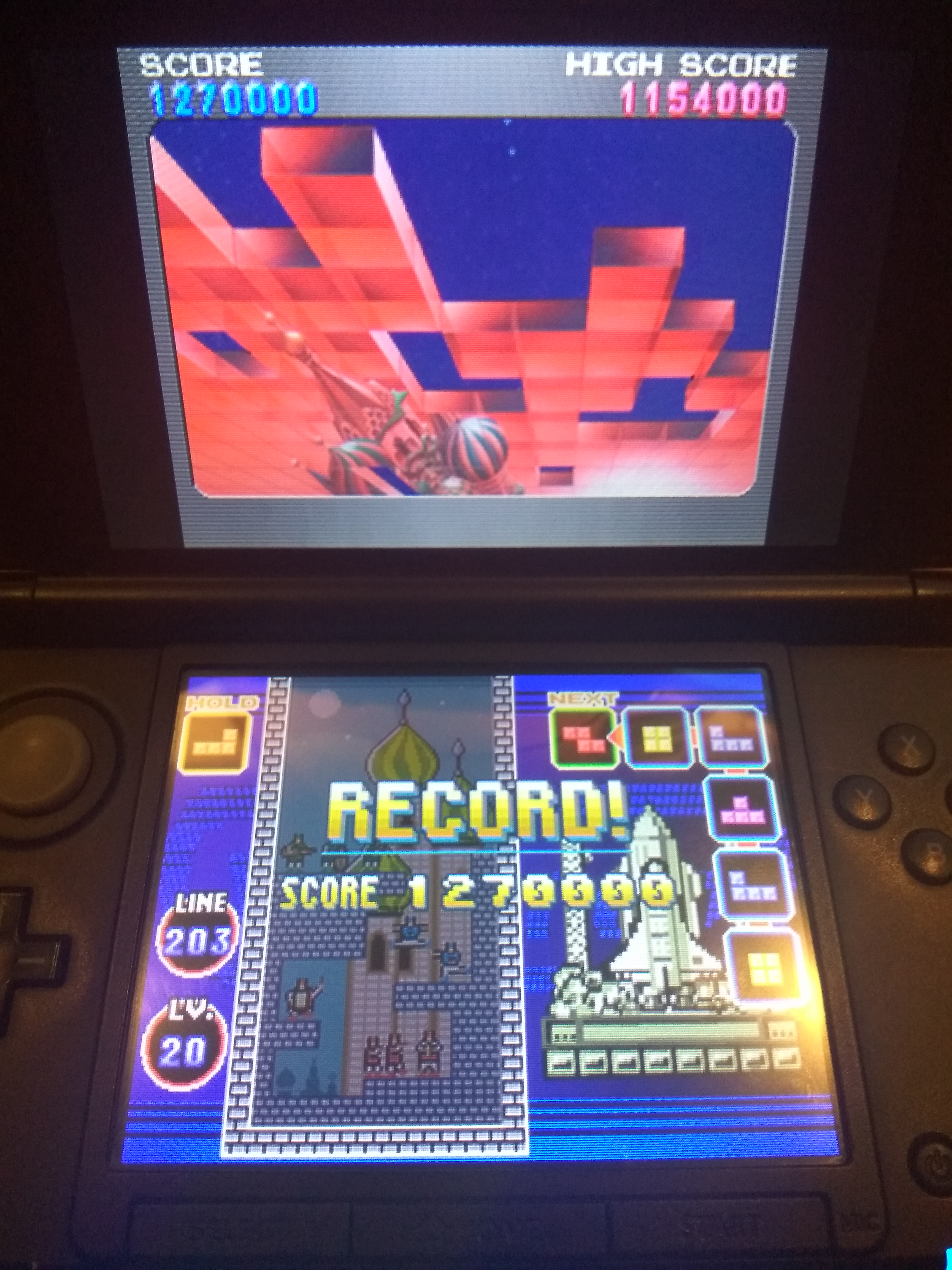 gralB: Tetris DS: Standard/Marathon [Points] (Nintendo DS) 1,270,000 points on 2019-05-30 20:03:05
