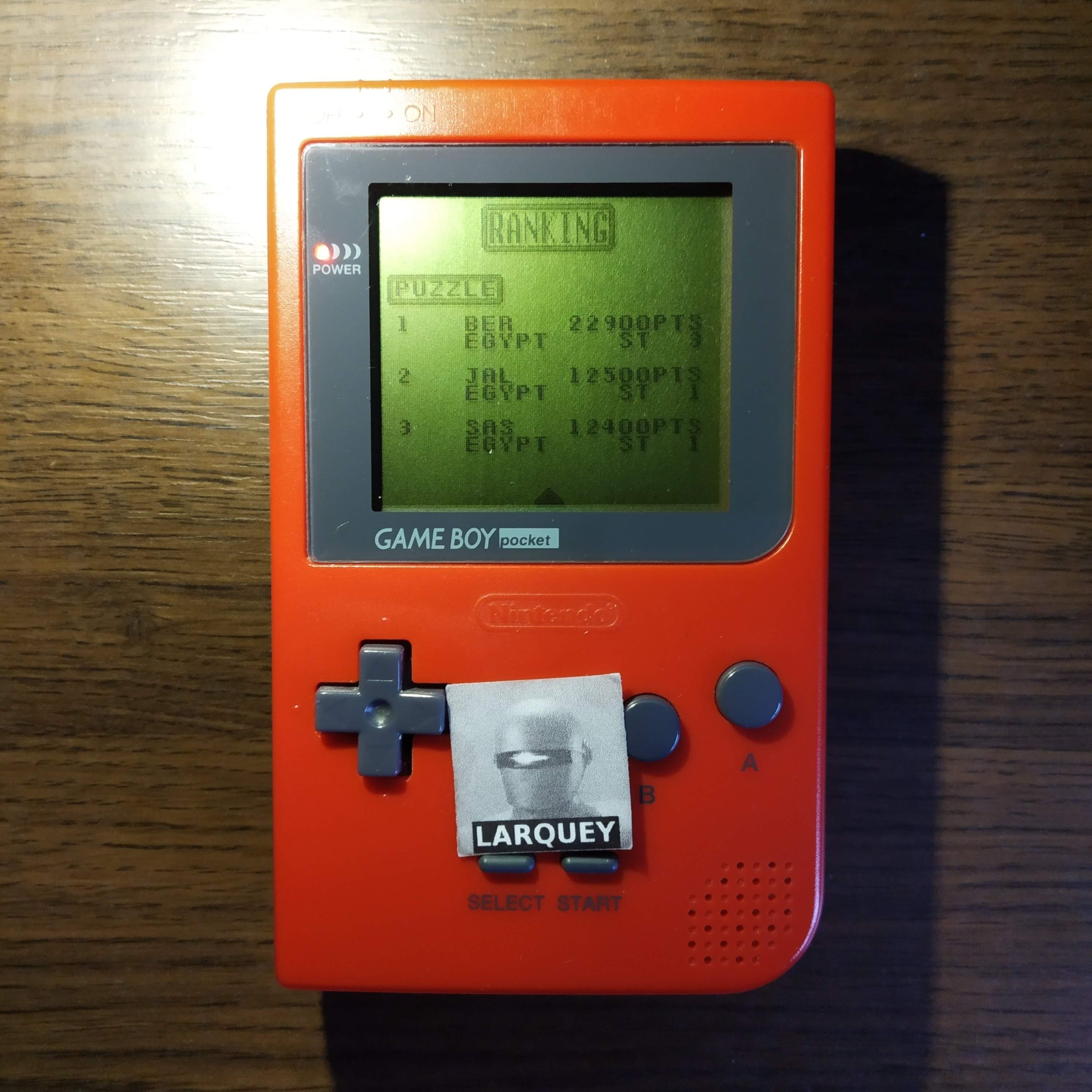 Larquey: Tetris Plus - Puzzle (Game Boy) 22,900 points on 2020-05-16 09:24:47