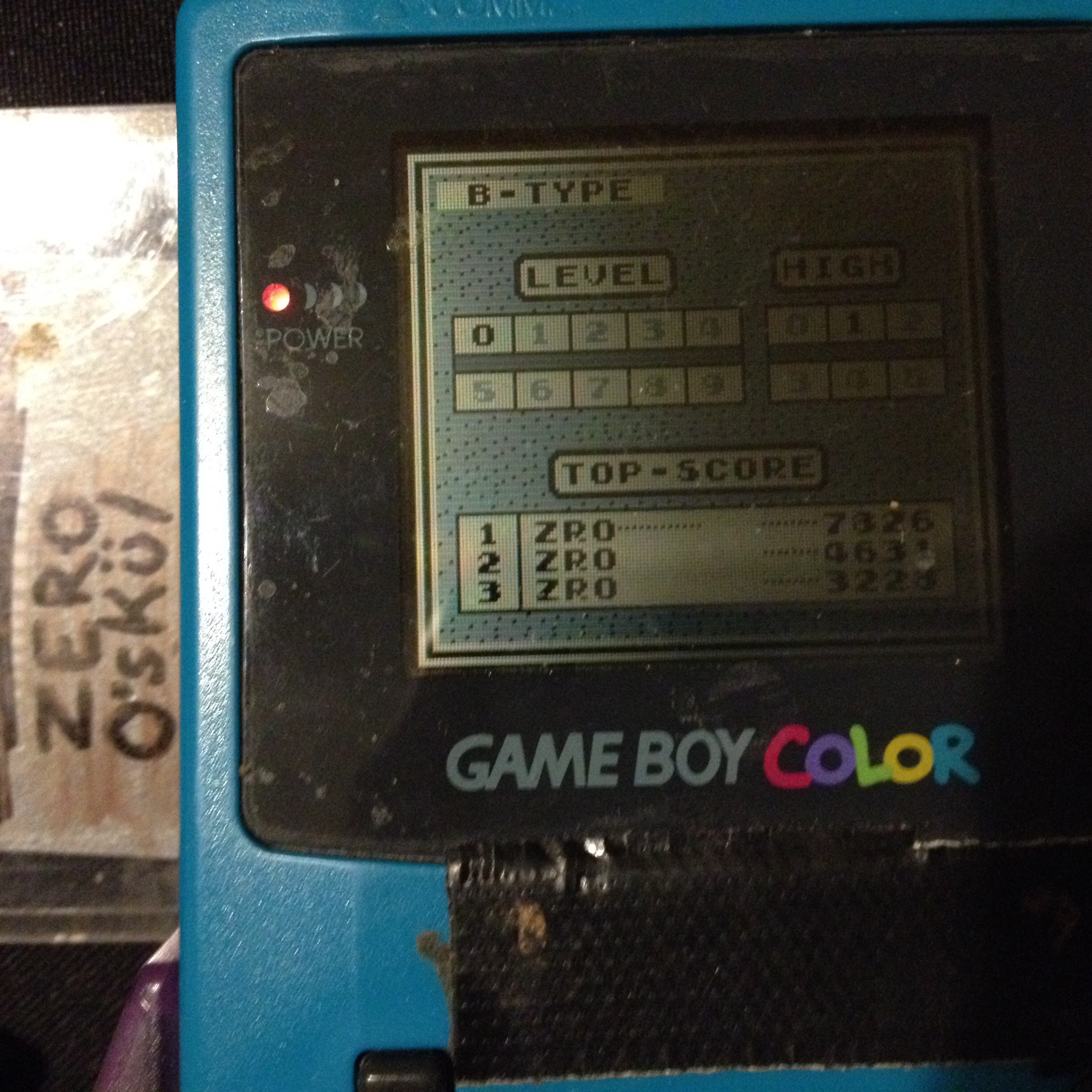 zerooskul: Tetris: Type B [Level 0 / High 1] (Game Boy) 7,826 points on 2019-12-03 15:31:58