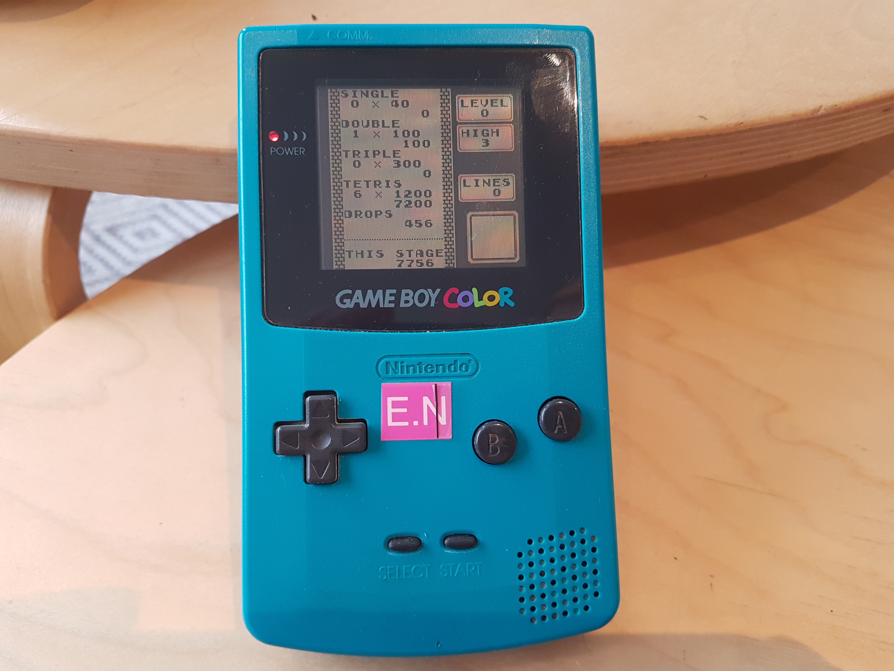 EddieNiceguy: Tetris: Type B [Level 0 / High 3] (Game Boy) 7,756 points on 2021-02-13 05:01:59