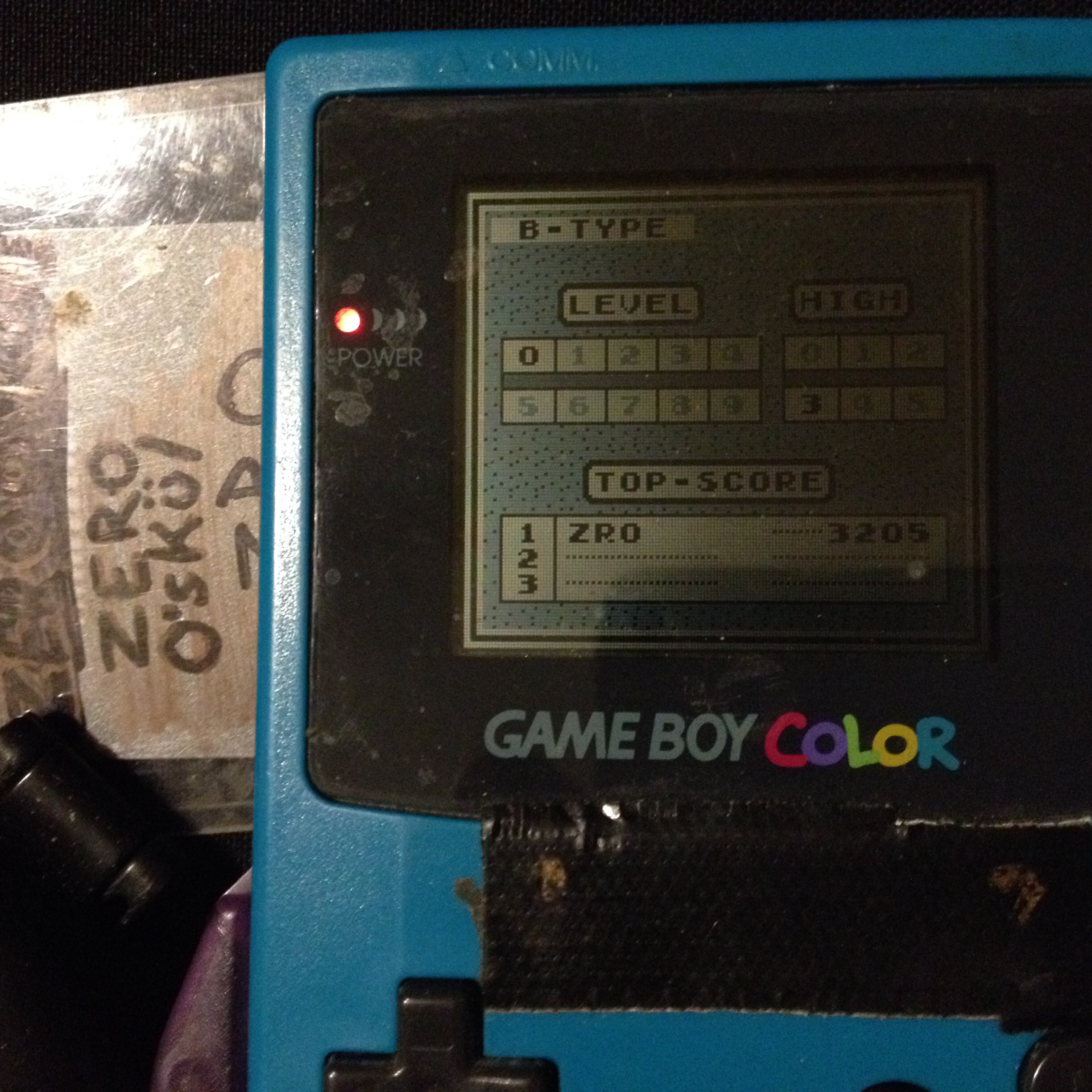 zerooskul: Tetris: Type B [Level 0 / High 3] (Game Boy) 3,205 points on 2019-12-04 21:25:00