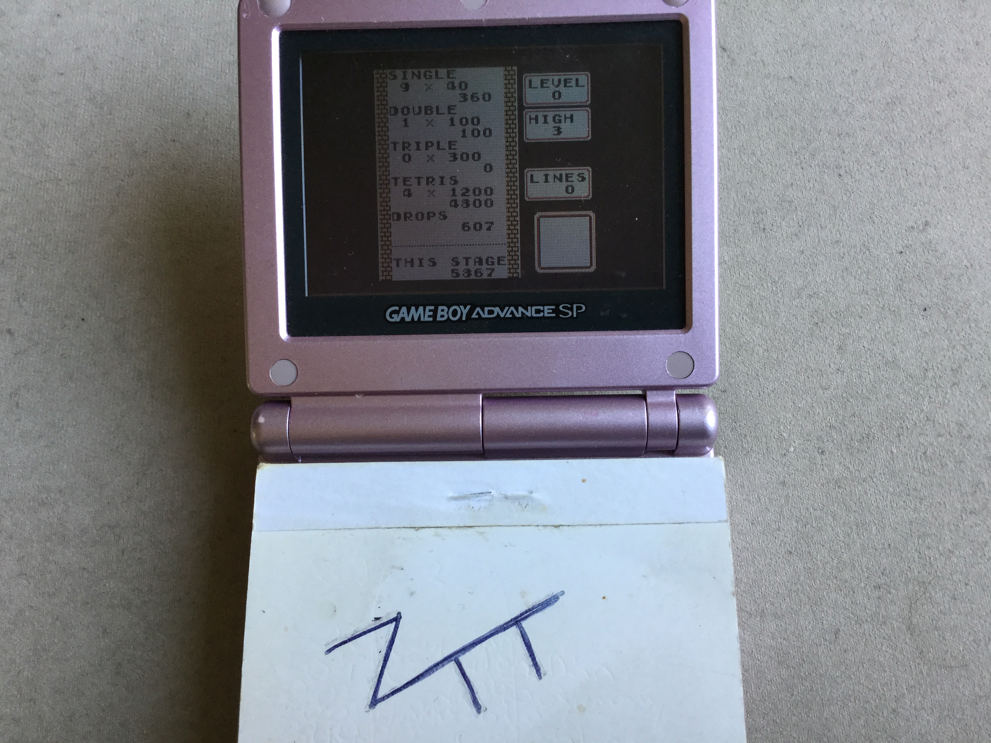 Frankie: Tetris: Type B [Level 0 / High 3] (Game Boy) 5,867 points on 2019-12-31 03:08:53