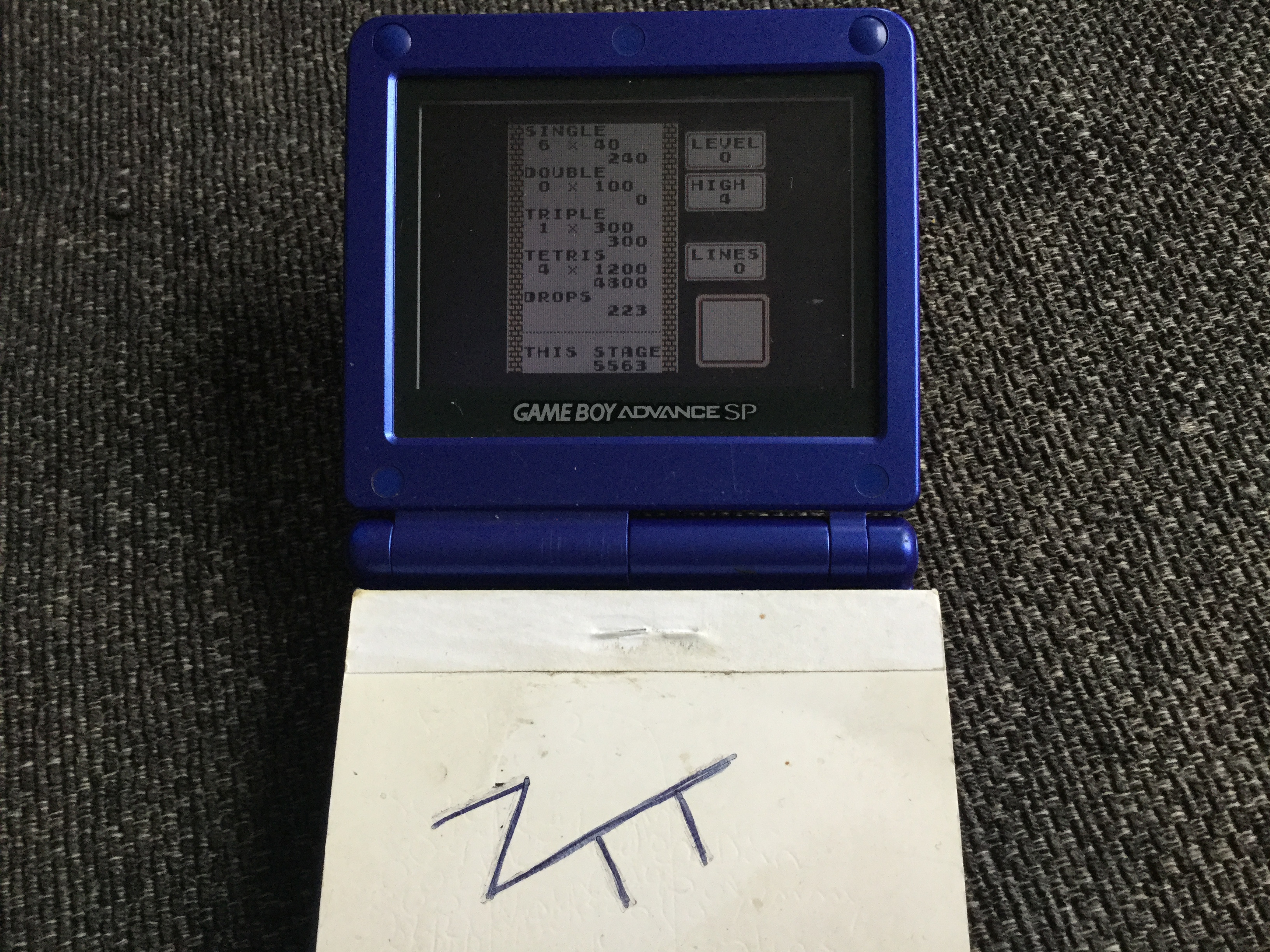 Frankie: Tetris: Type B [Level 0 / High 4] (Game Boy) 5,563 points on 2020-01-05 06:06:36