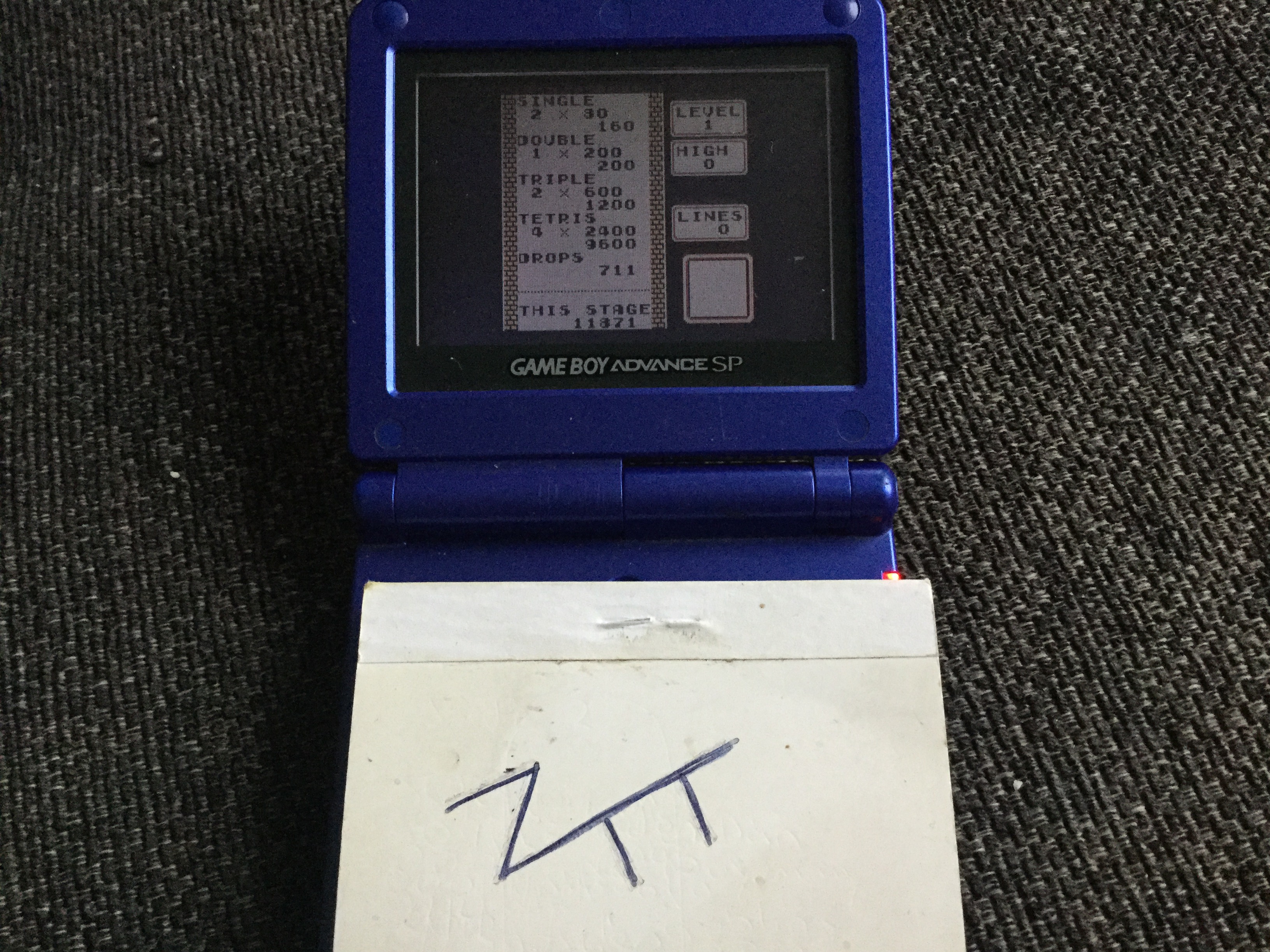 Frankie: Tetris: Type B [Level 1 / High 0] (Game Boy) 11,871 points on 2020-01-05 06:44:00