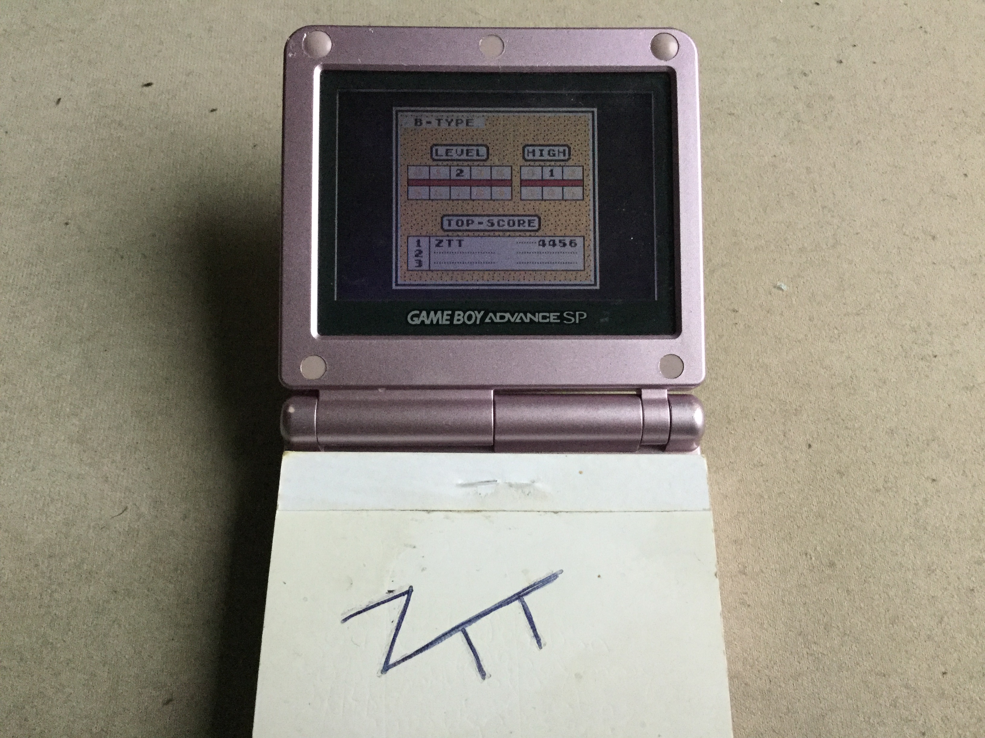 Frankie: Tetris: Type B [Level 2 / High 1] (Game Boy) 4,456 points on 2019-11-16 03:19:02