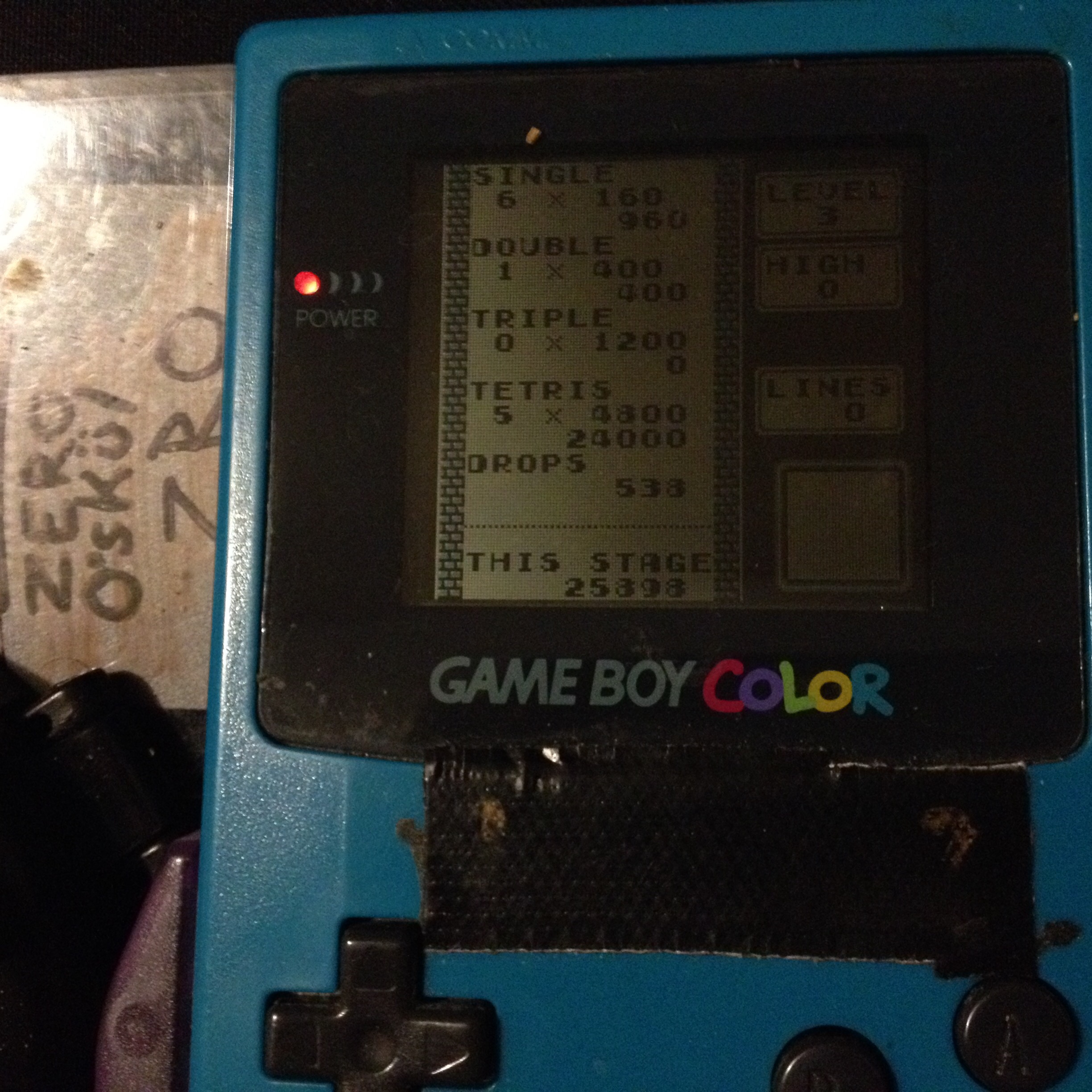 zerooskul: Tetris: Type B [Level 3 / High 0] (Game Boy) 25,898 points on 2019-12-06 19:58:57