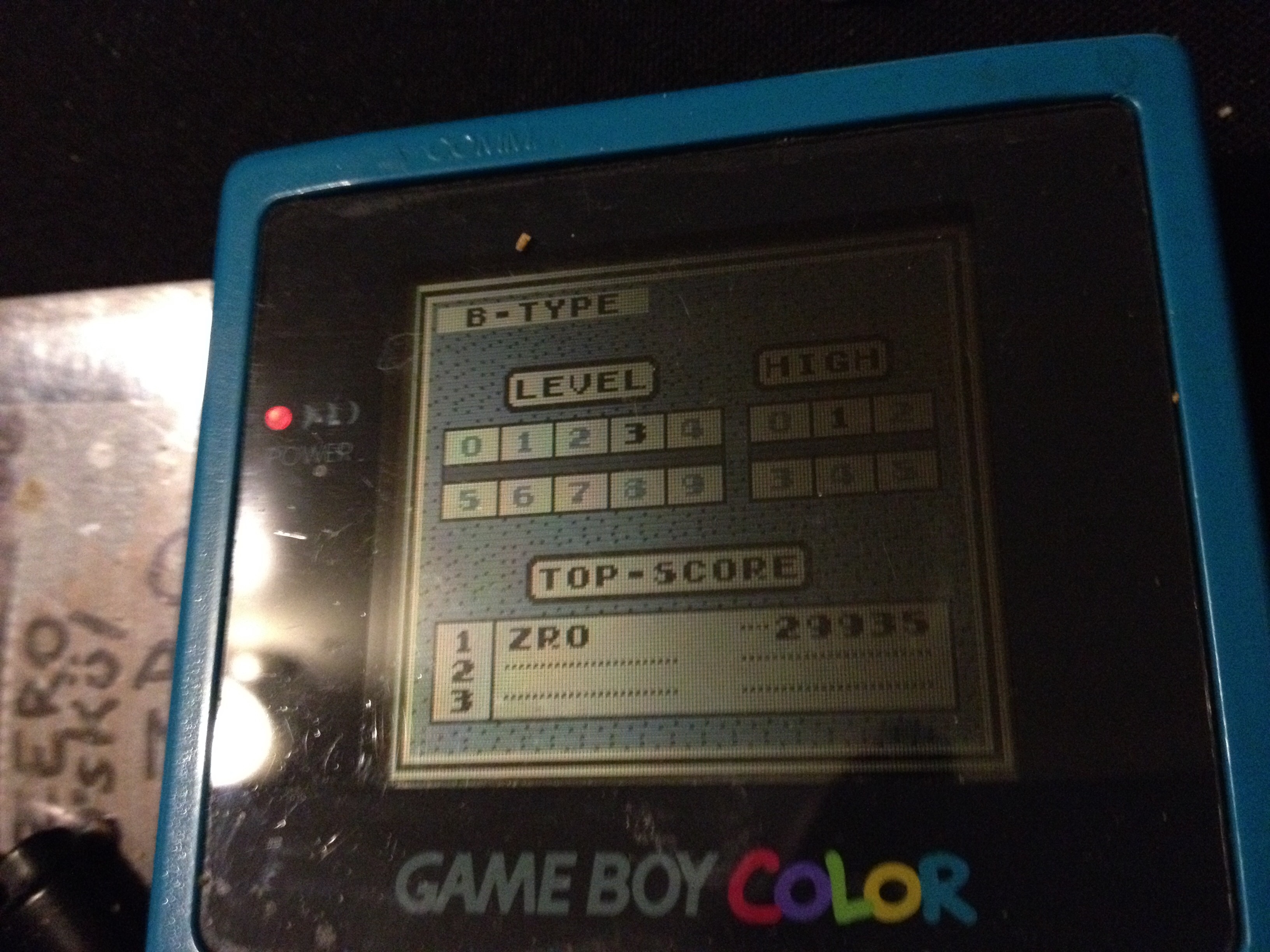 zerooskul: Tetris: Type B [Level 3 / High 1] (Game Boy) 29,935 points on 2019-12-06 20:47:46