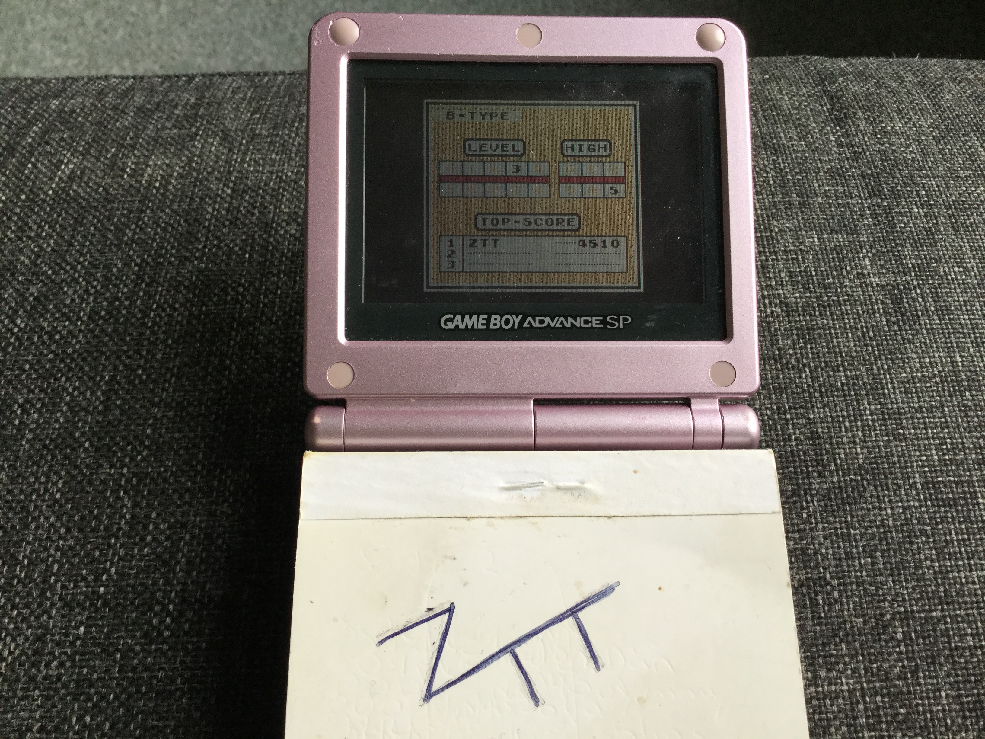Frankie: Tetris: Type B [Level 3 / High 5] (Game Boy) 4,510 points on 2019-12-01 02:32:31
