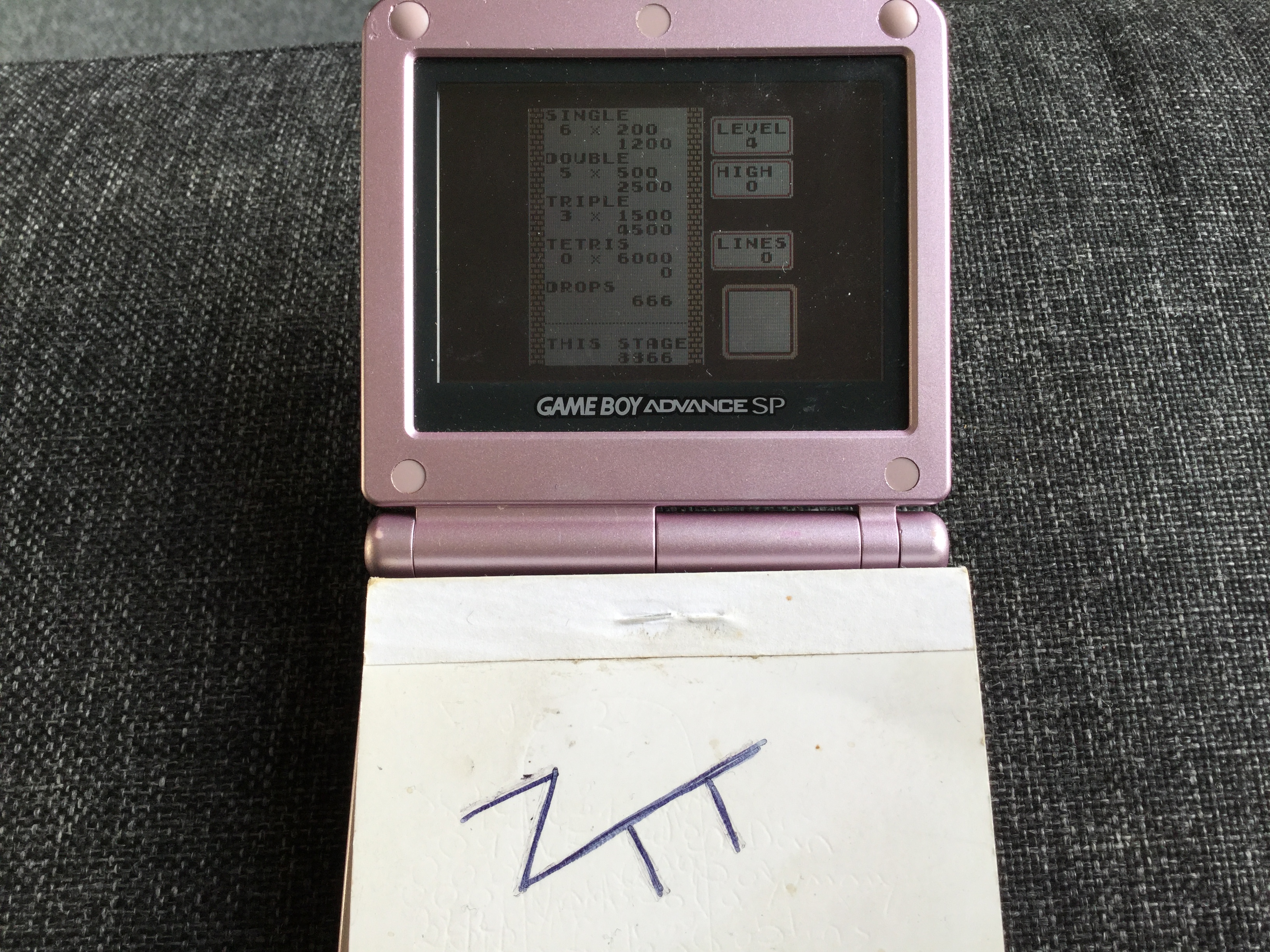 Frankie: Tetris: Type B [Level 4 / High 0] (Game Boy) 8,866 points on 2019-12-01 02:43:25