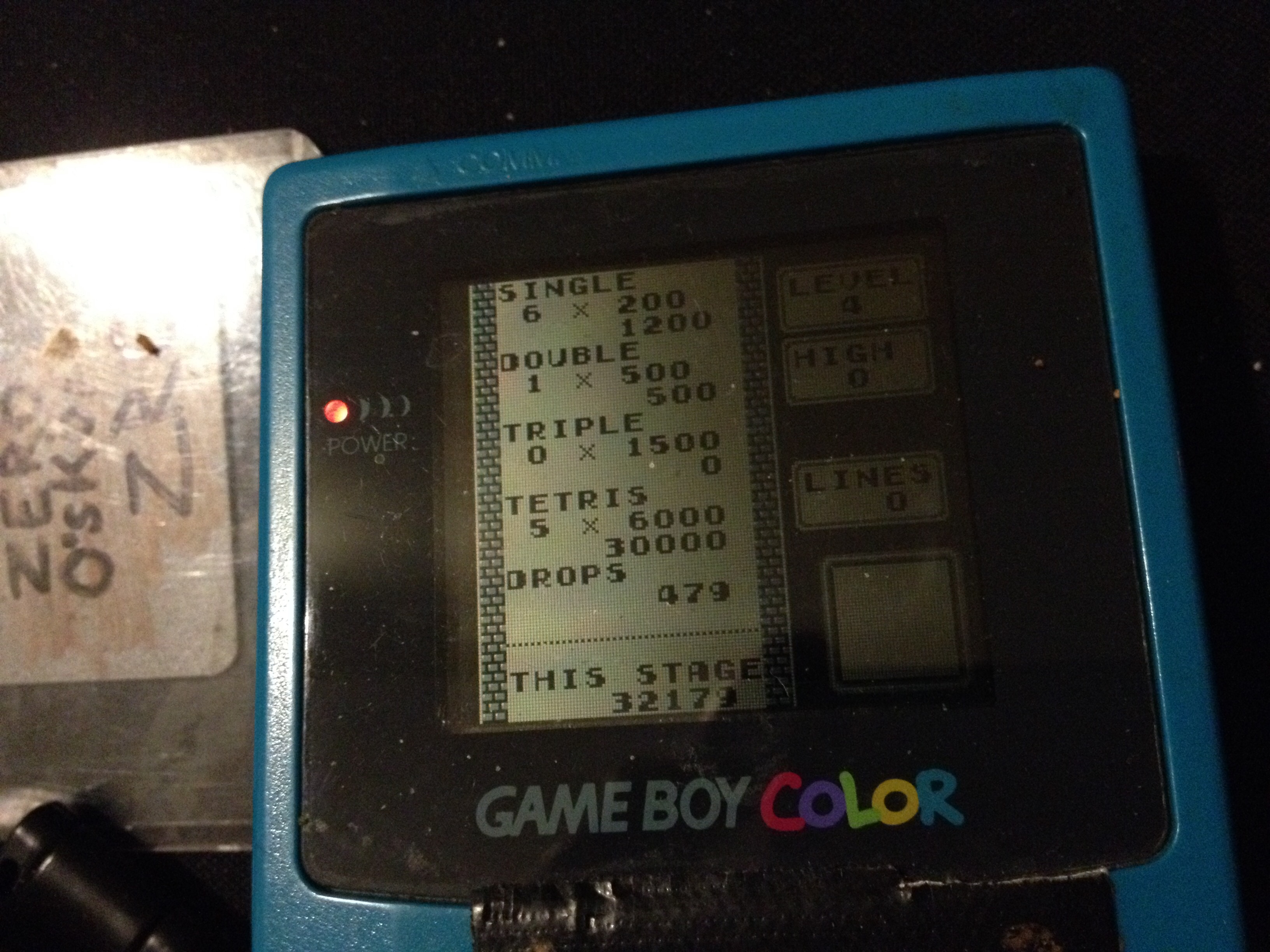 zerooskul: Tetris: Type B [Level 4 / High 0] (Game Boy) 32,179 points on 2019-12-08 22:53:37