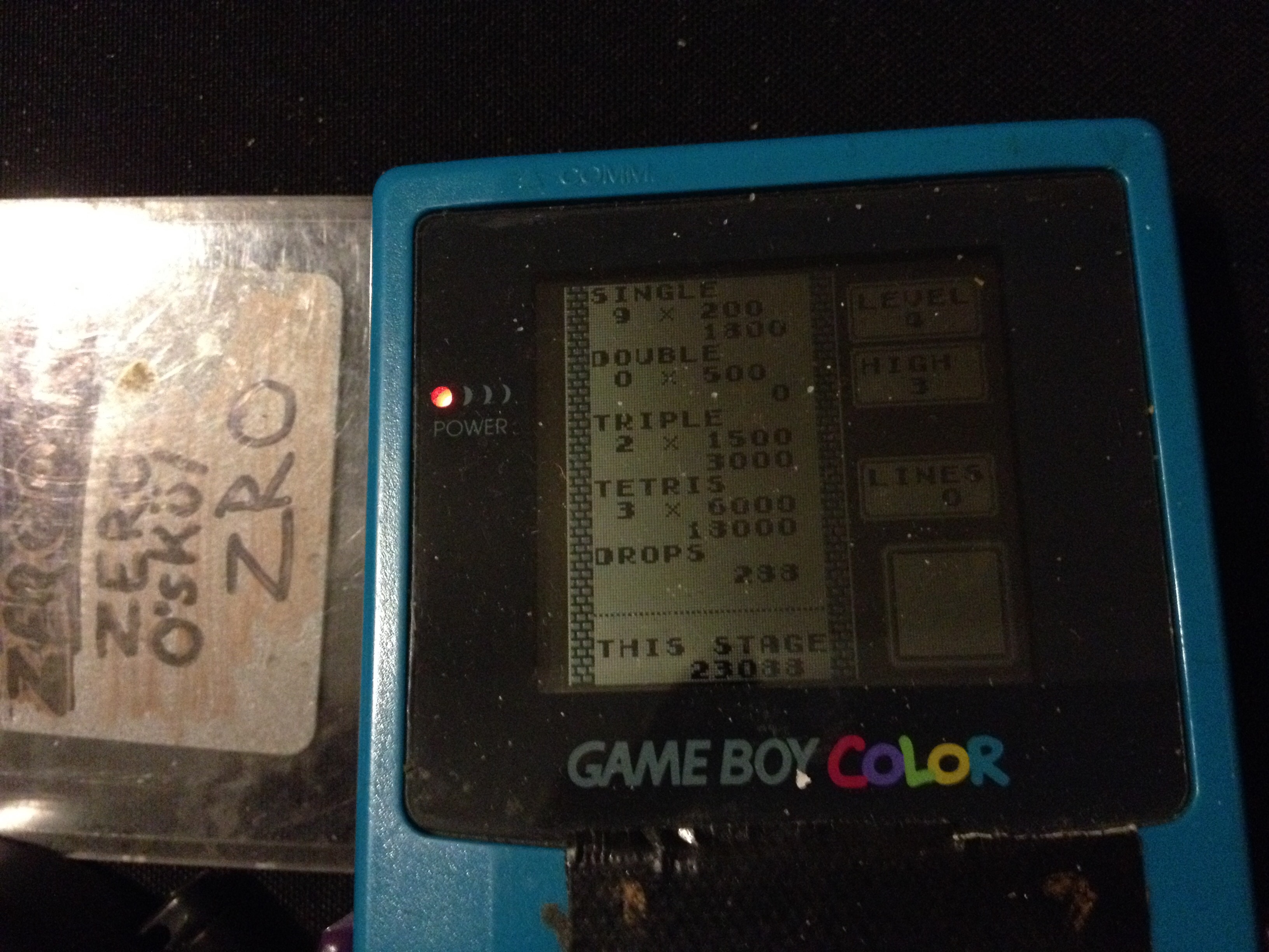 zerooskul: Tetris: Type B [Level 4 / High 3] (Game Boy) 23,088 points on 2019-12-09 11:35:31