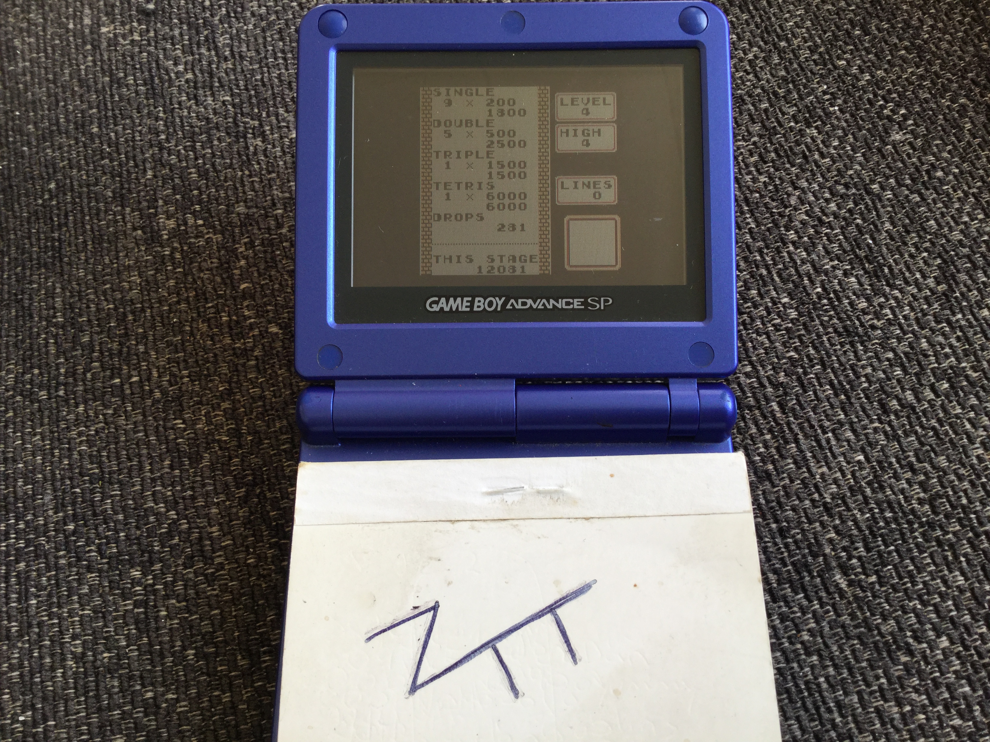 Frankie: Tetris: Type B [Level 4 / High 4] (Game Boy) 12,081 points on 2019-12-07 05:38:11