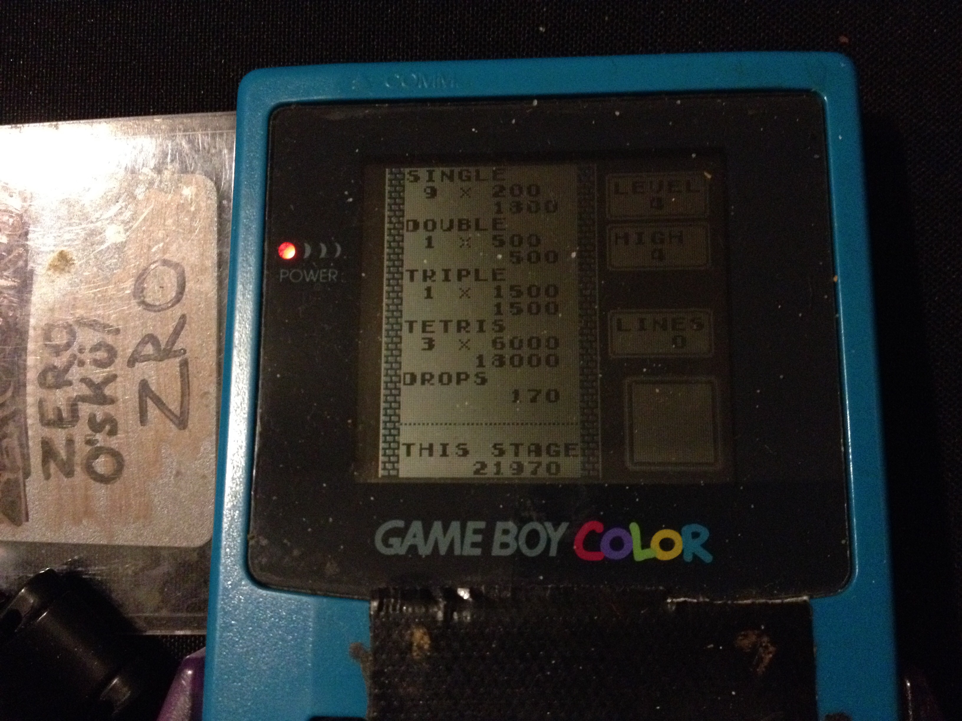 zerooskul: Tetris: Type B [Level 4 / High 4] (Game Boy) 21,970 points on 2019-12-09 12:00:35