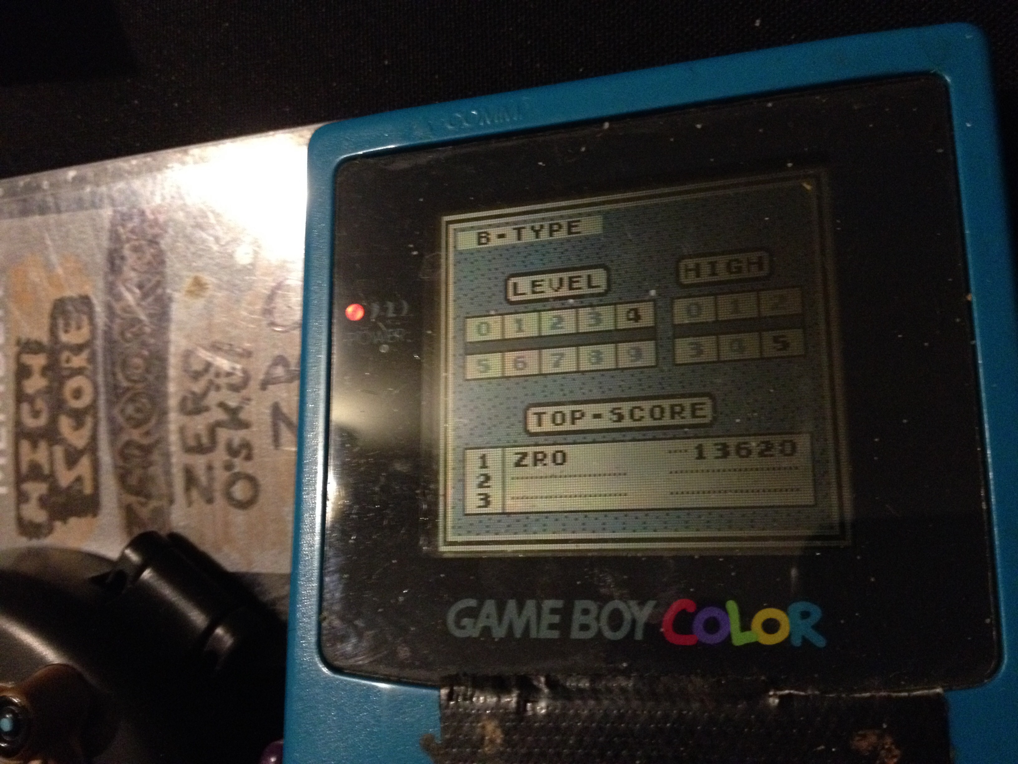 zerooskul: Tetris: Type B [Level 4 / High 5] (Game Boy) 13,620 points on 2019-12-09 12:10:06