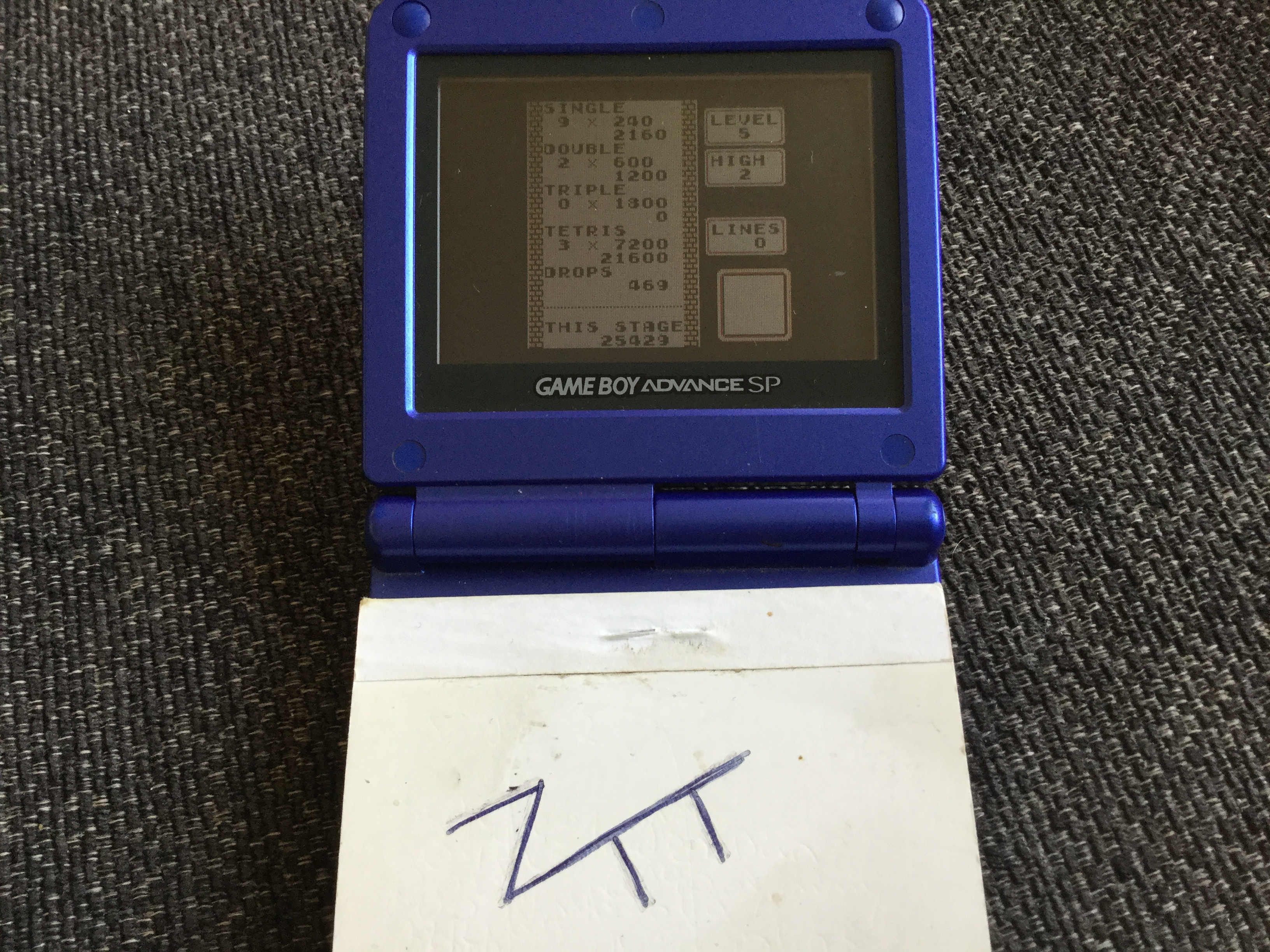 Frankie: Tetris: Type B [Level 5 / High 2] (Game Boy) 25,429 points on 2019-12-07 06:05:37