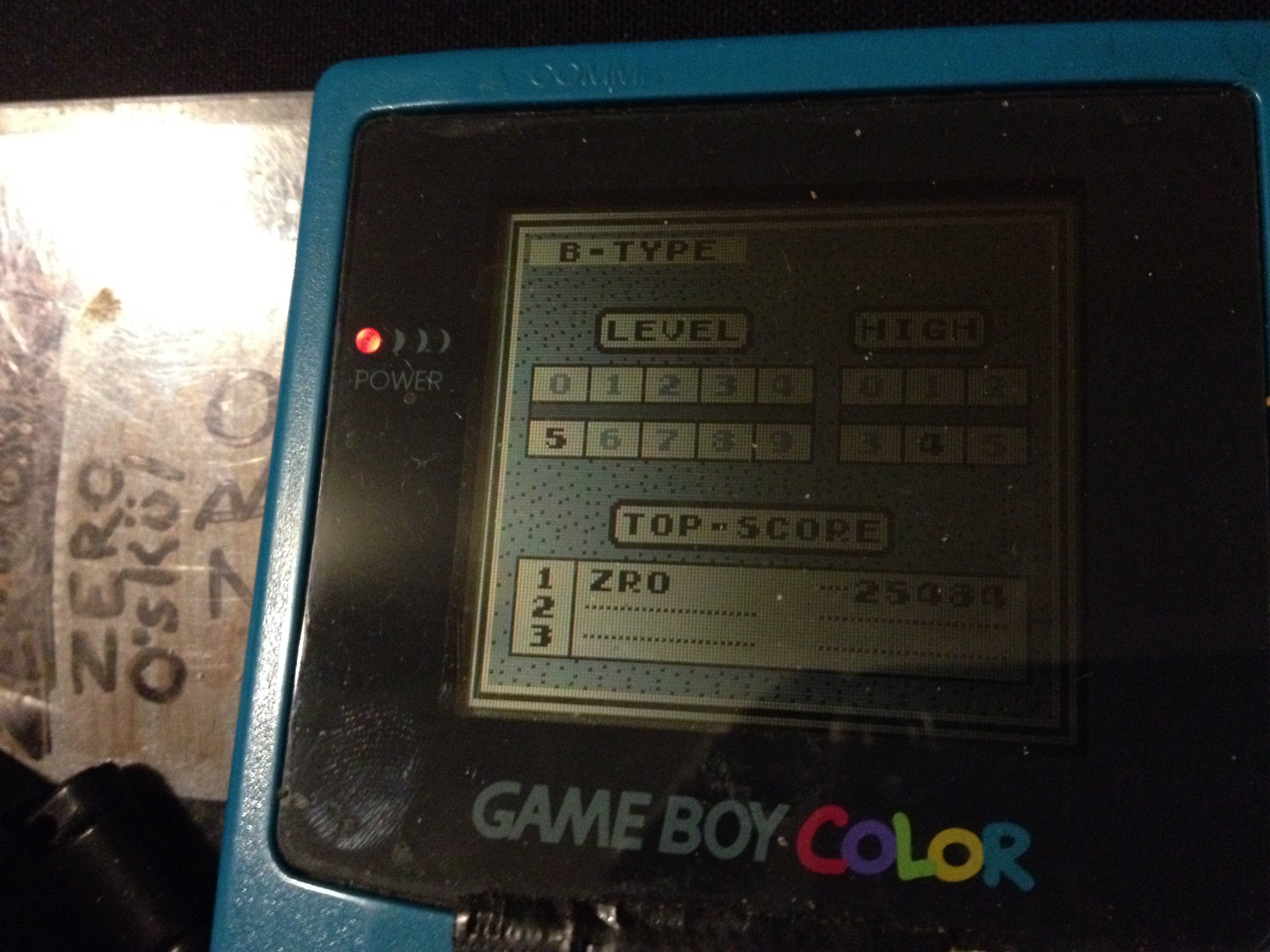 zerooskul: Tetris: Type B [Level 5 / High 4] (Game Boy) 25,484 points on 2019-12-10 23:12:46
