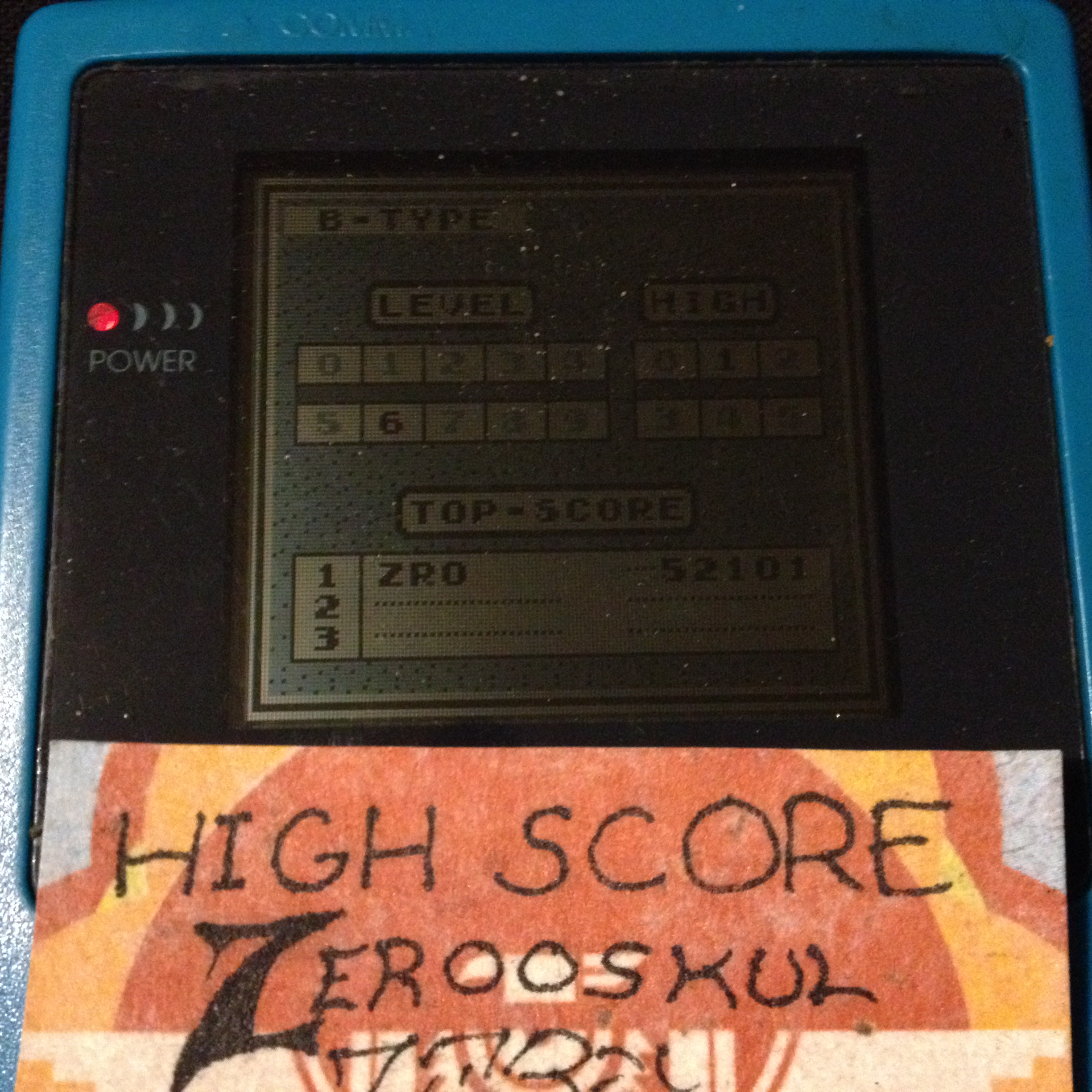 zerooskul: Tetris: Type B [Level 6 / High 1] (Game Boy) 52,101 points on 2019-12-15 23:18:33