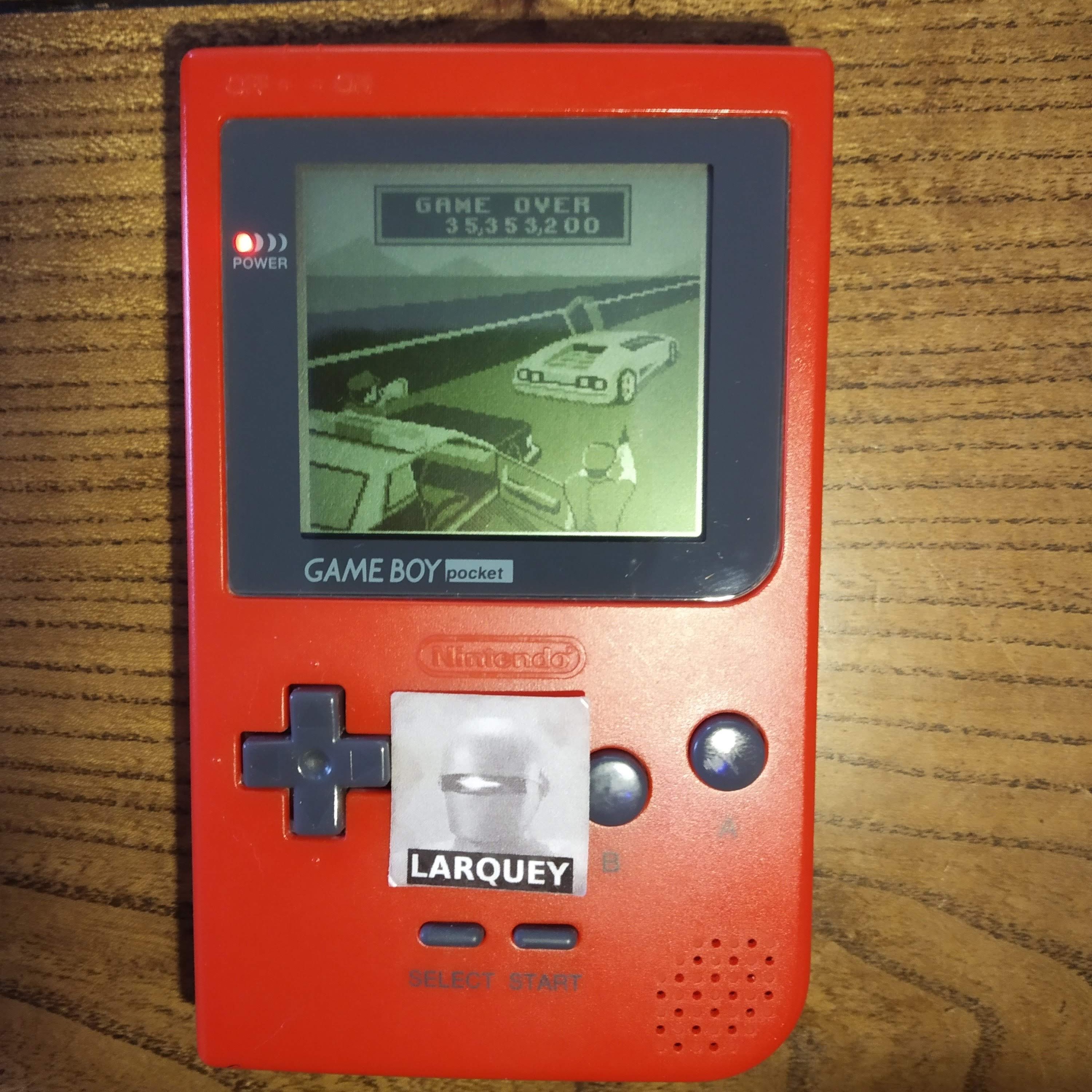 Larquey: The Getaway: High Speed II (Game Boy) 35,353,200 points on 2020-06-04 09:31:20