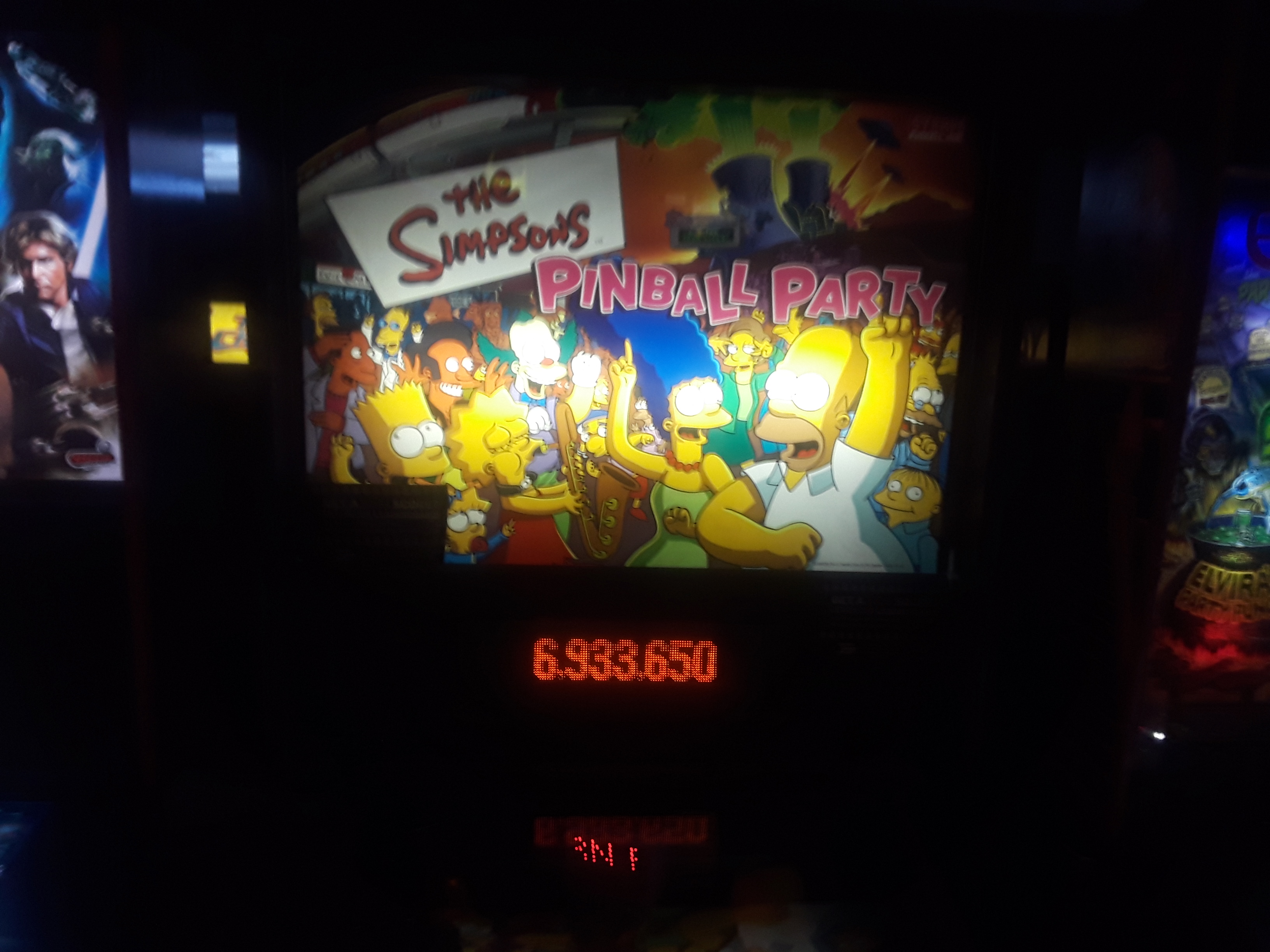 JML101582: The Simpsons Pinball Party (Pinball: 3 Balls) 6,933,650 points on 2019-01-11 13:17:39