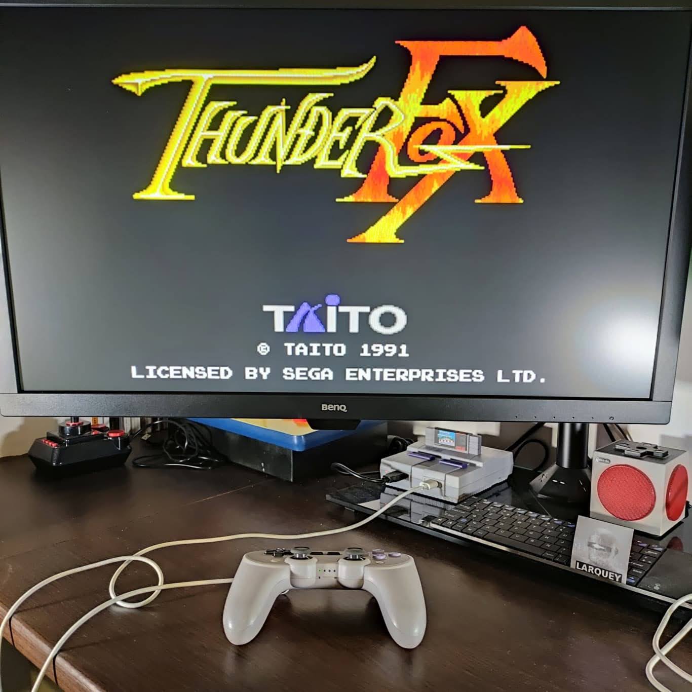 Larquey: Thunder Fox[time select:normal/level select: normal] (Sega Genesis / MegaDrive Emulated) 19,500 points on 2022-12-11 02:49:28