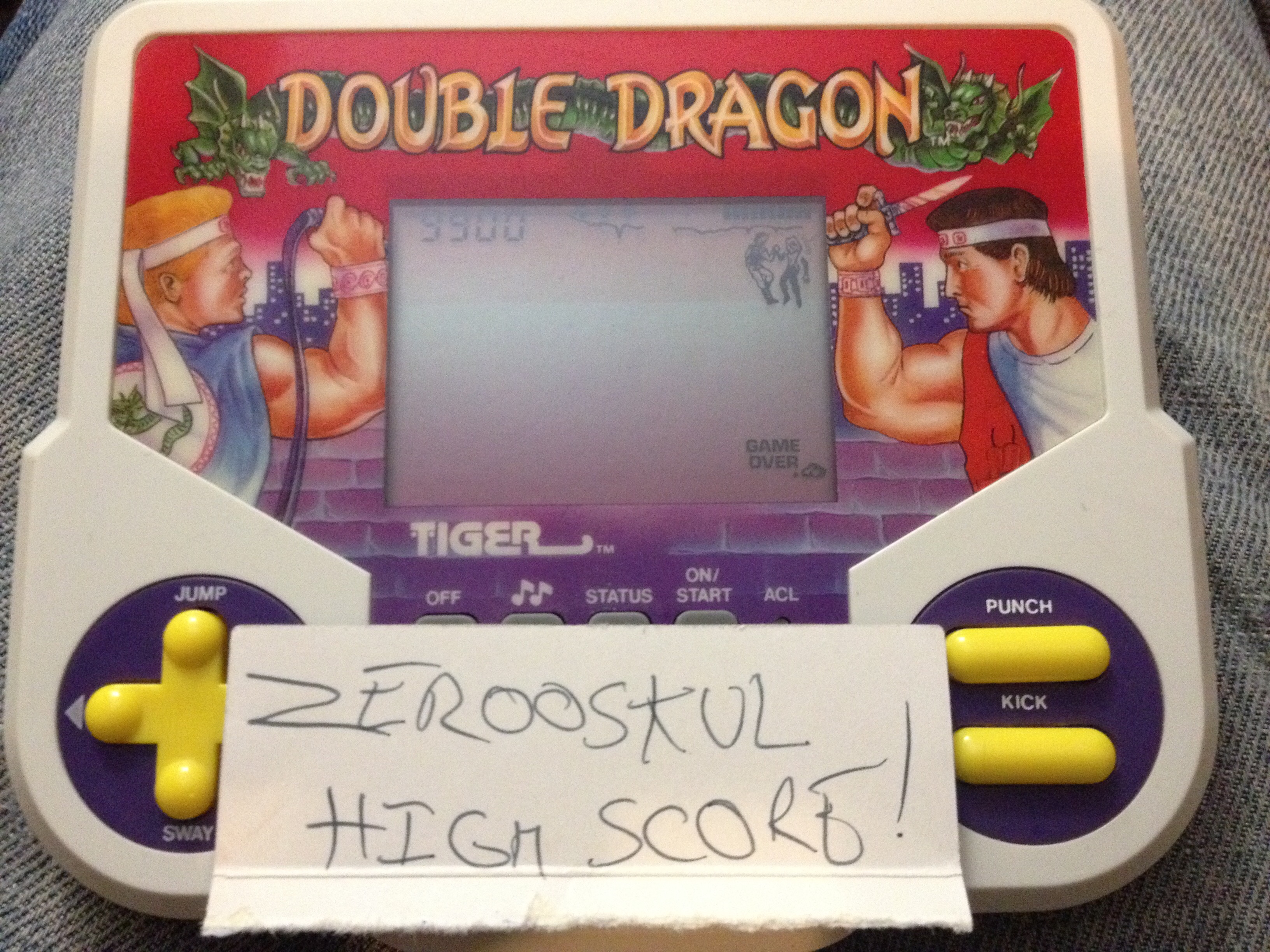 zerooskul: Tiger Electronics Double Dragon (Dedicated Handheld) 9,900 points on 2021-04-10 03:29:55