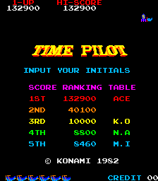 Dumple: Time Pilot (Arcade Emulated / M.A.M.E.) 132,900 points on 2017-03-12 13:30:43