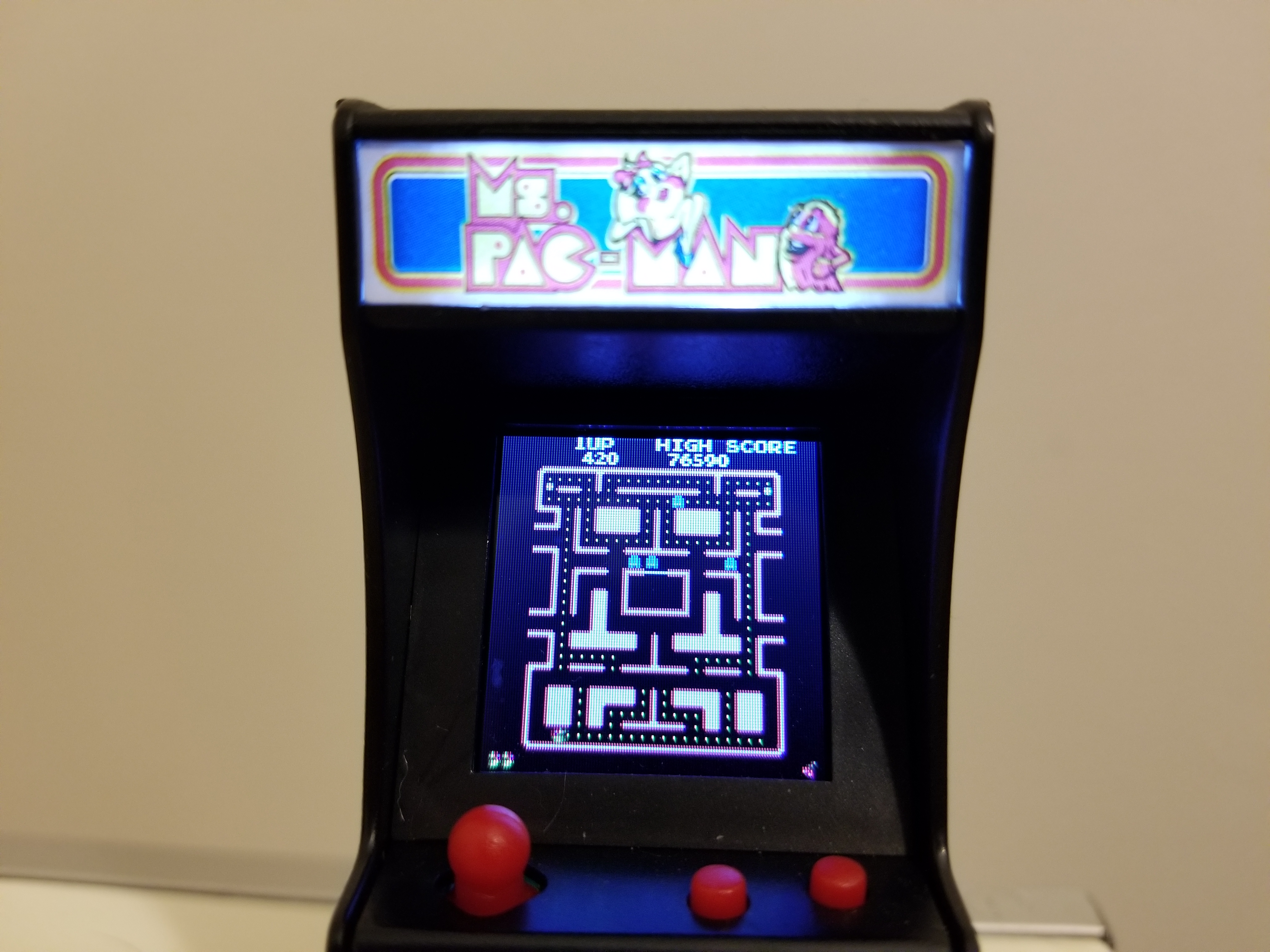 JES: Tiny Arcade: Ms. Pac Man (Dedicated Handheld) 76,590 points on 2018-08-26 20:22:21