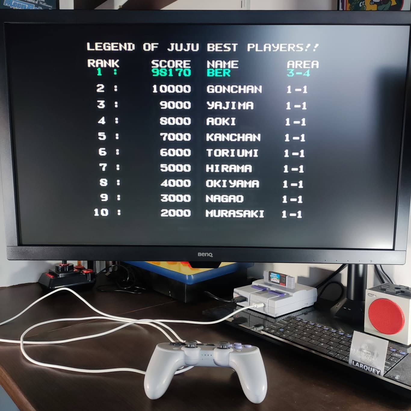 Larquey: Toki (Sega Genesis / MegaDrive Emulated) 98,170 points on 2022-12-10 11:48:50