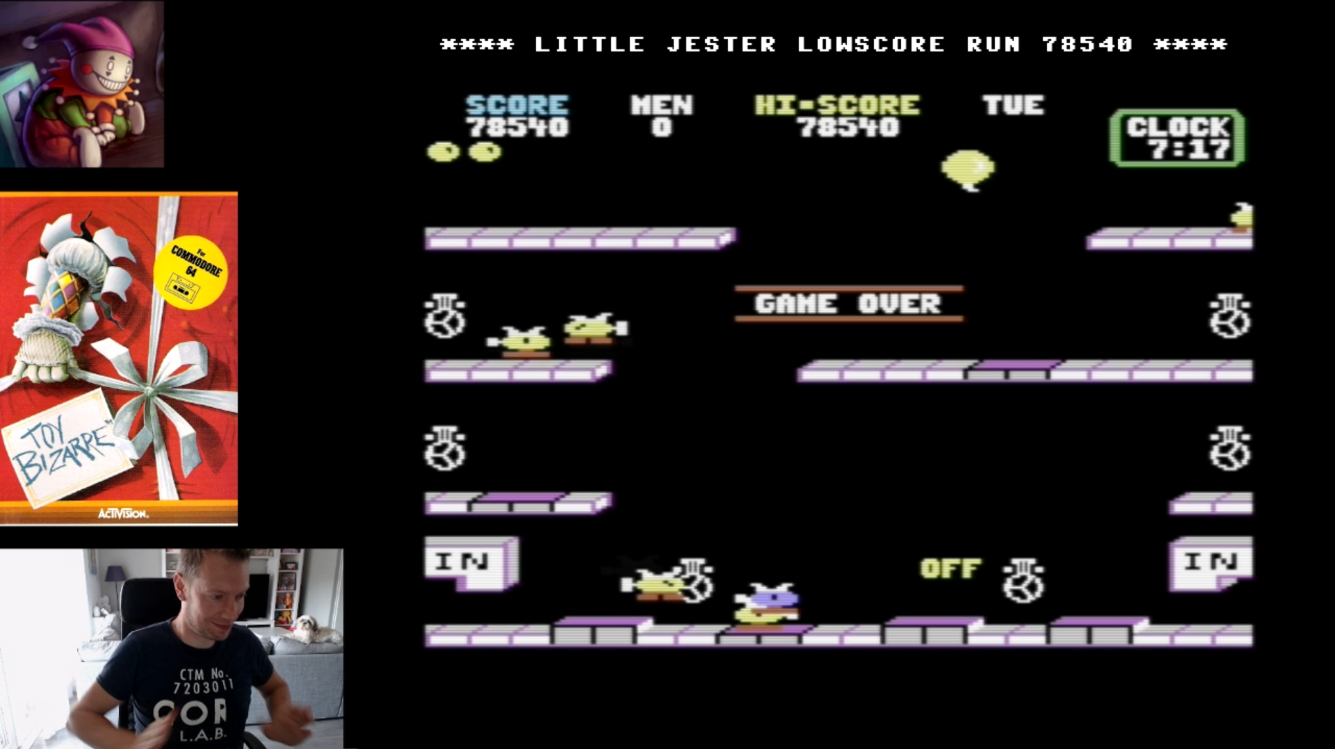 LittleJester: Toy Bizarre (Commodore 64 Emulated) 78,540 points on 2018-05-27 03:43:24