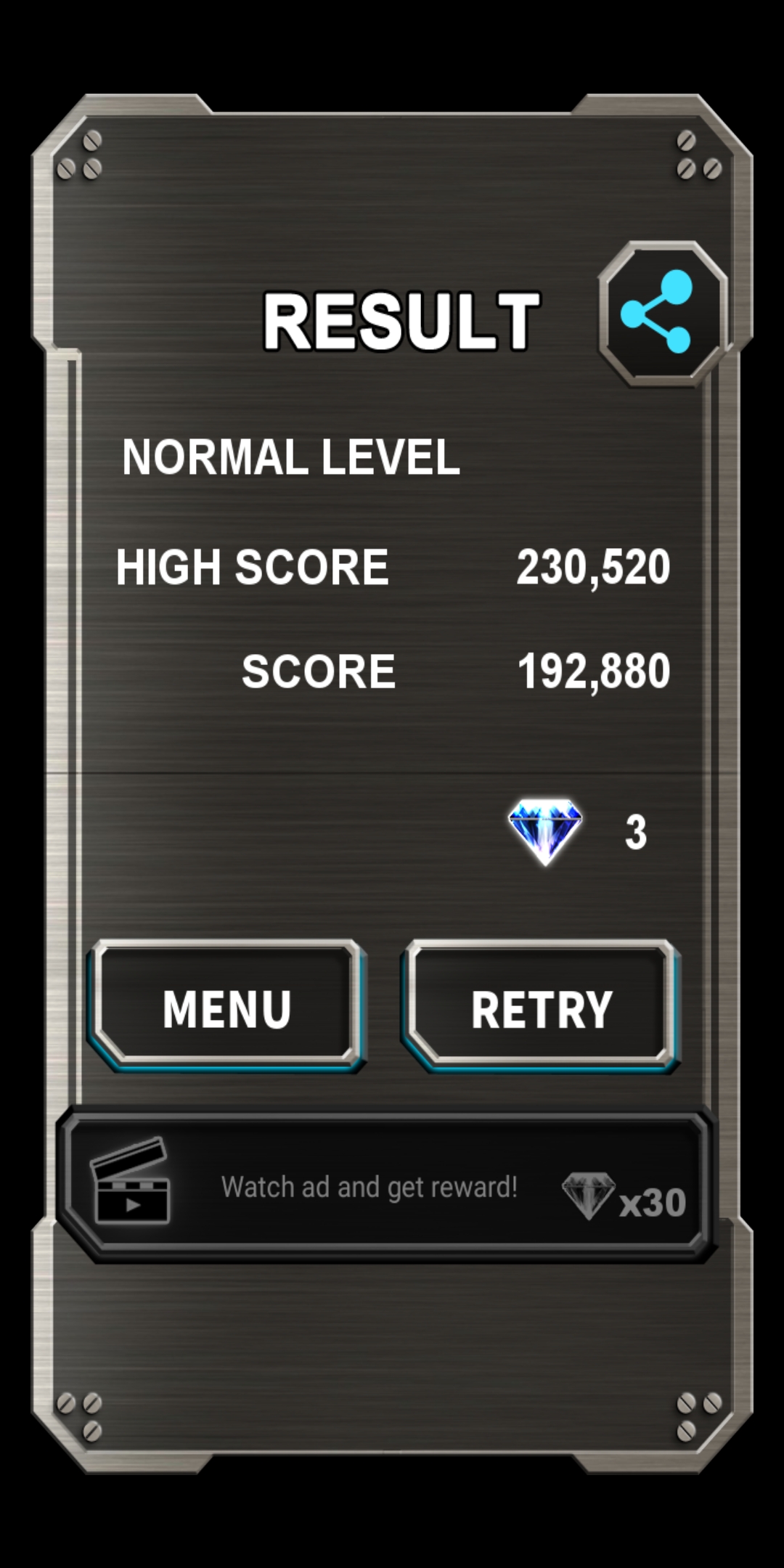 Sojan: Truxton Classic [Normal] (Android) 192,880 points on 2020-07-01 02:54:16
