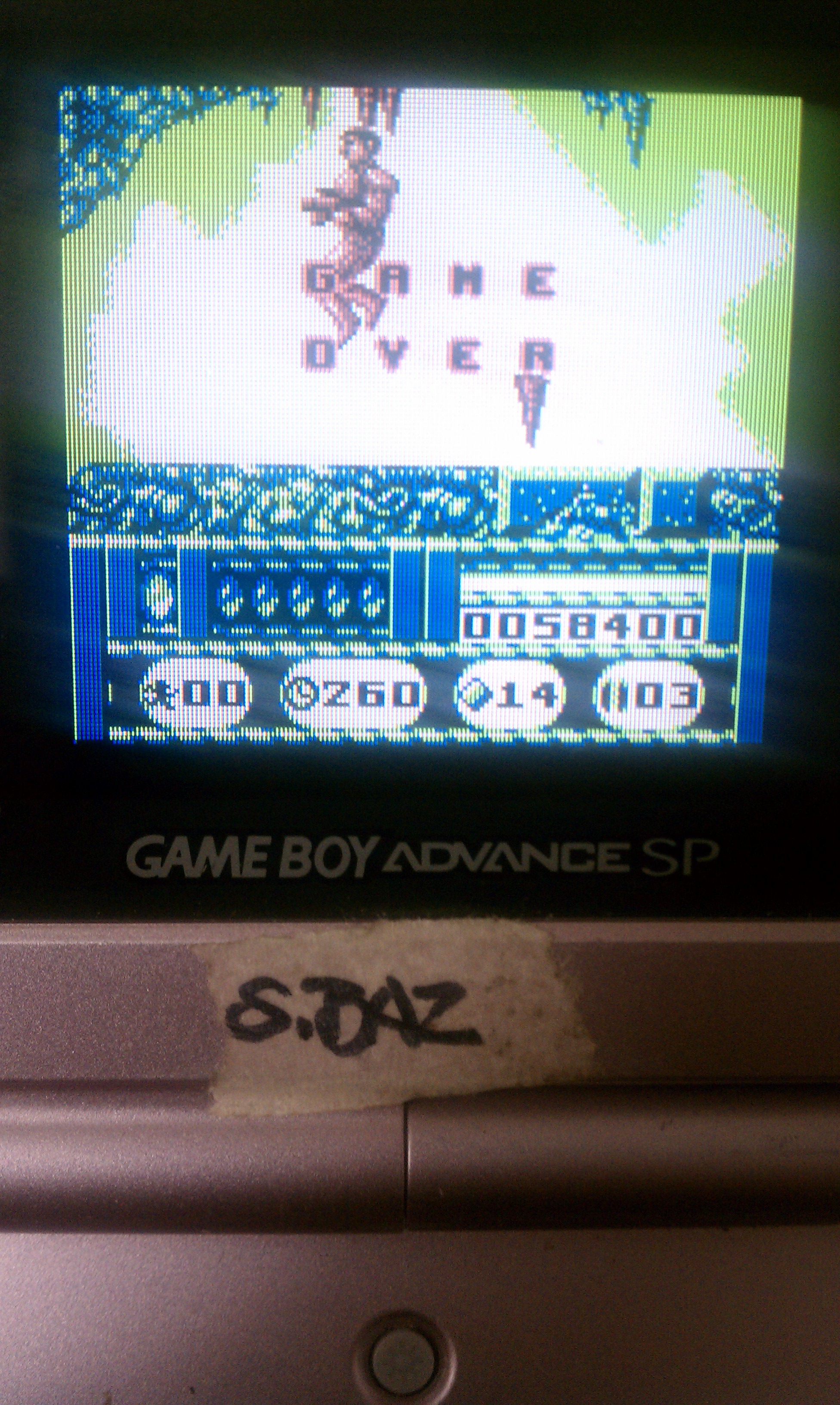 S.BAZ: Universal Soldier [Easy: 5 Lives] (Game Boy) 58,400 points on 2020-03-18 22:41:51