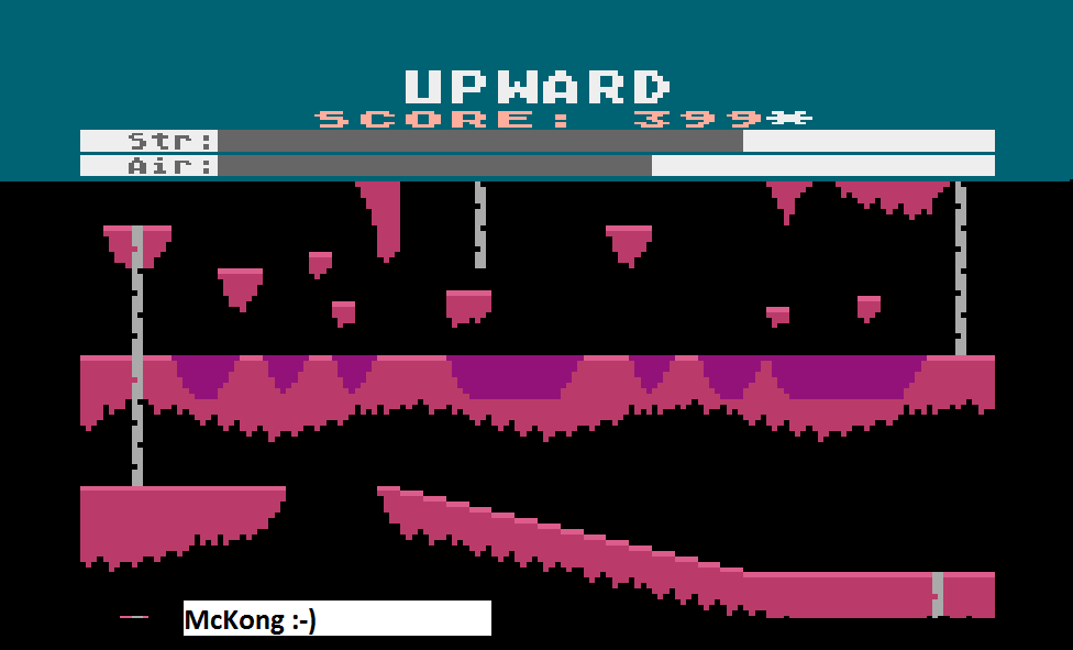 McKong: Upward (Atari 400/800/XL/XE Emulated) 399 points on 2015-09-30 05:05:03