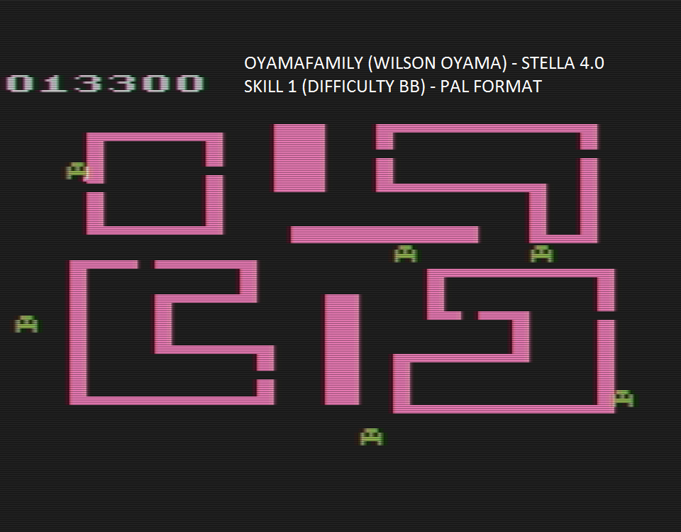 oyamafamily: Venture (Atari 2600 Emulated Novice/B Mode) 13,300 points on 2016-04-09 19:22:12