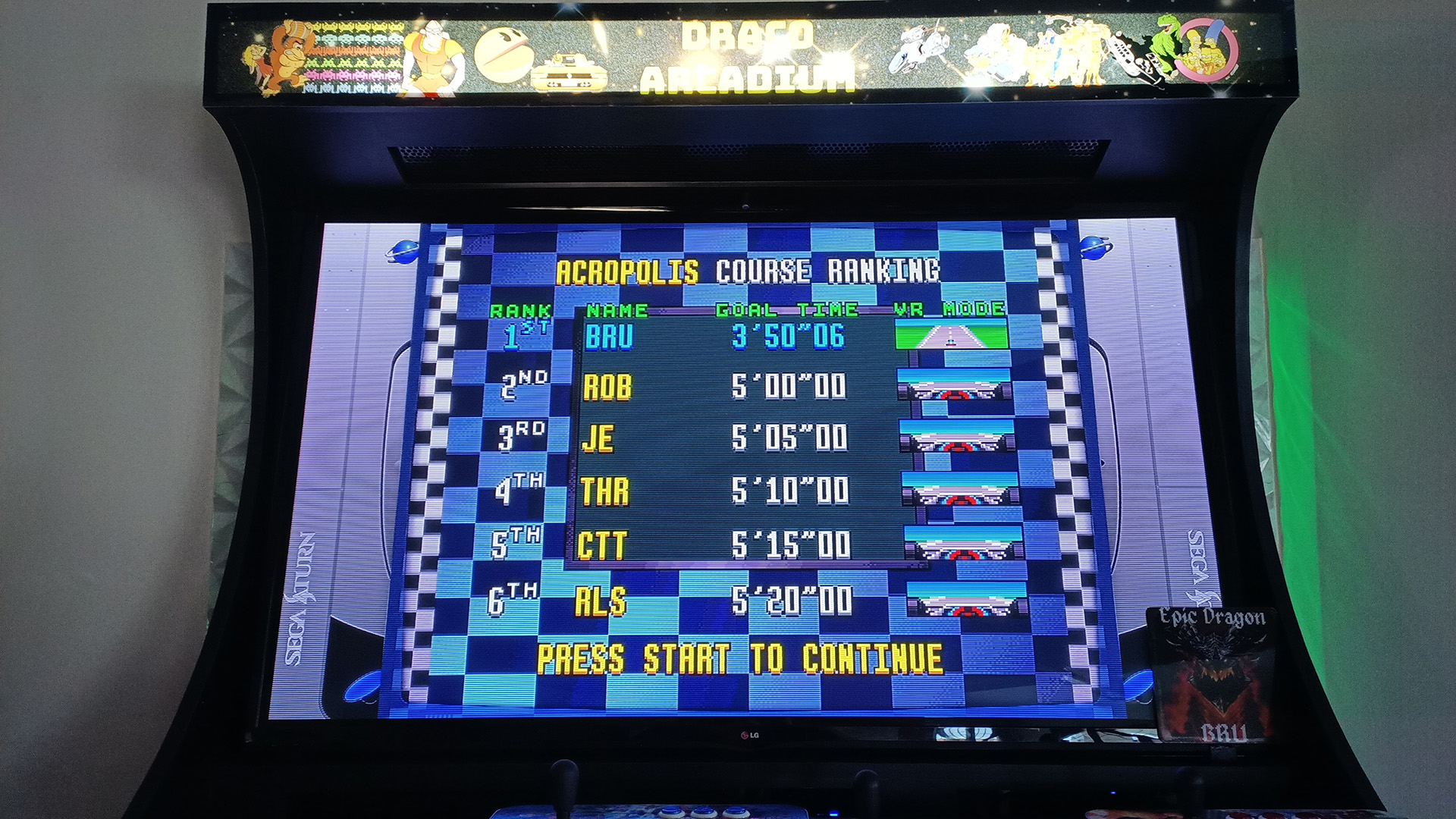 EpicDragon: Virtua Racing [Arcade/Acropolis] (Sega Saturn Emulated) 0:03:50.06 points on 2022-08-24 17:47:59
