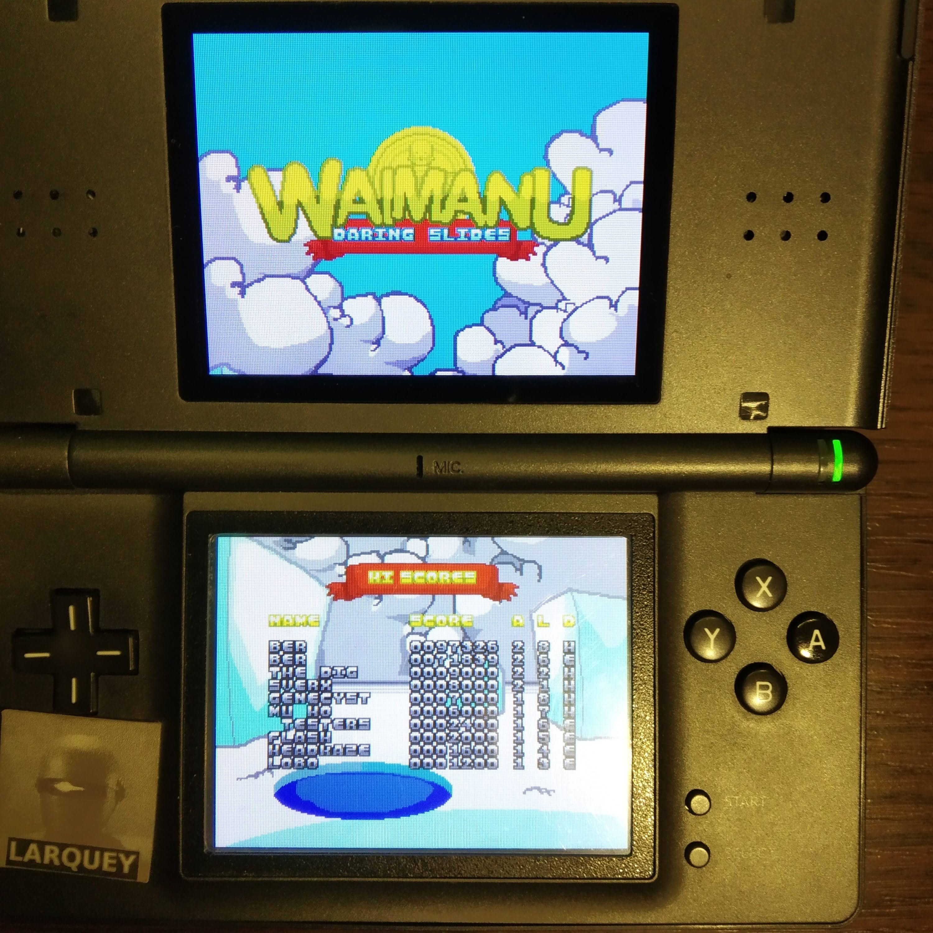 Larquey: Waimanu Daring Slides [Hard] (Nintendo DS) 97,326 points on 2020-05-26 00:39:34