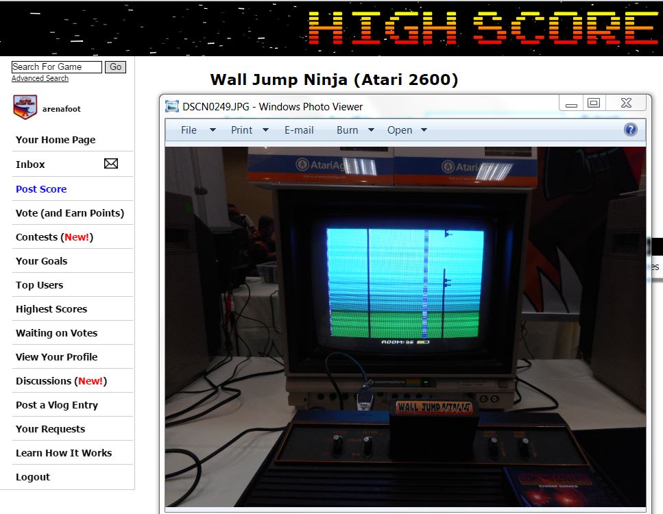 arenafoot: Wall Jump Ninja (Atari 2600) 36 points on 2016-02-04 15:15:15