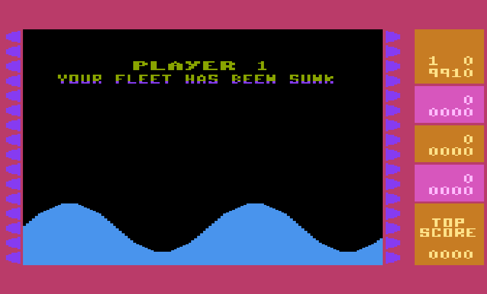 McKong: Wavy Navy (Atari 400/800/XL/XE Emulated) 9,910 points on 2015-07-30 05:48:06
