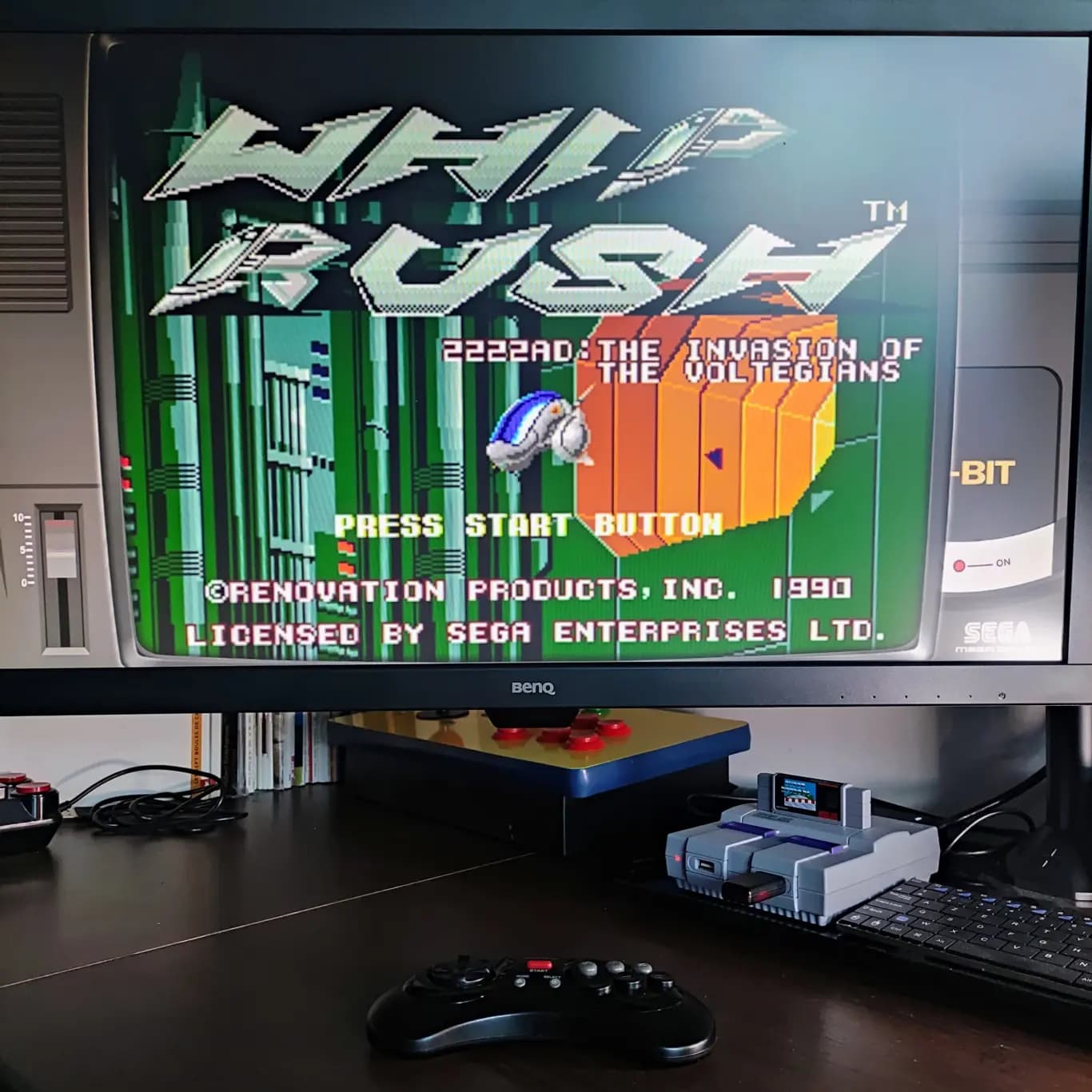 Larquey: Whip Rush: Wakusei Voltegas no Nazo [Easy] (Sega Genesis / MegaDrive Emulated) 82,500 points on 2022-09-02 05:49:29