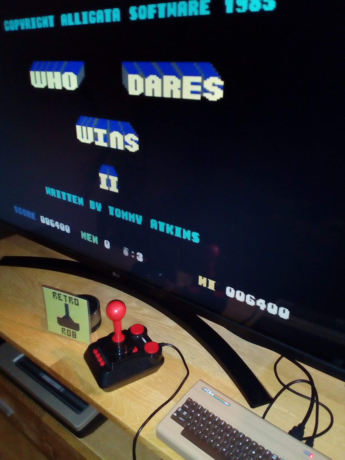 RetroRob: Who Dares Wins II [Alligata] (Commodore 64 Emulated) 6,400 points on 2021-05-31 08:58:40