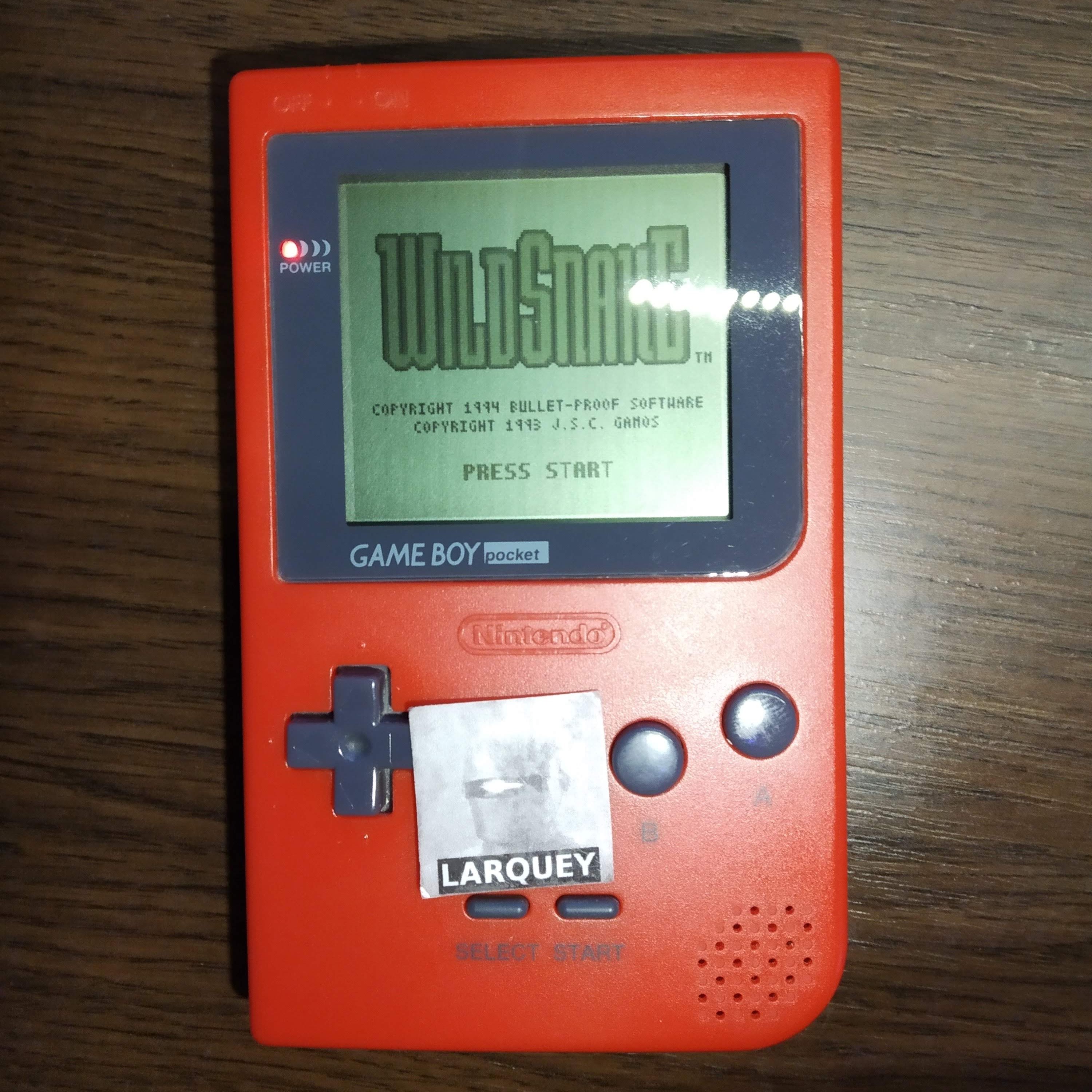 Larquey: WildSnake [Normal] (Game Boy) 4,590 points on 2020-06-01 12:46:44