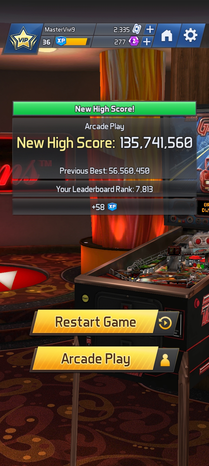 Hauntedprogram: Williams Pinball: The Getaway [Arcade Play] (Android) 135,741,560 points on 2022-10-22 16:07:13